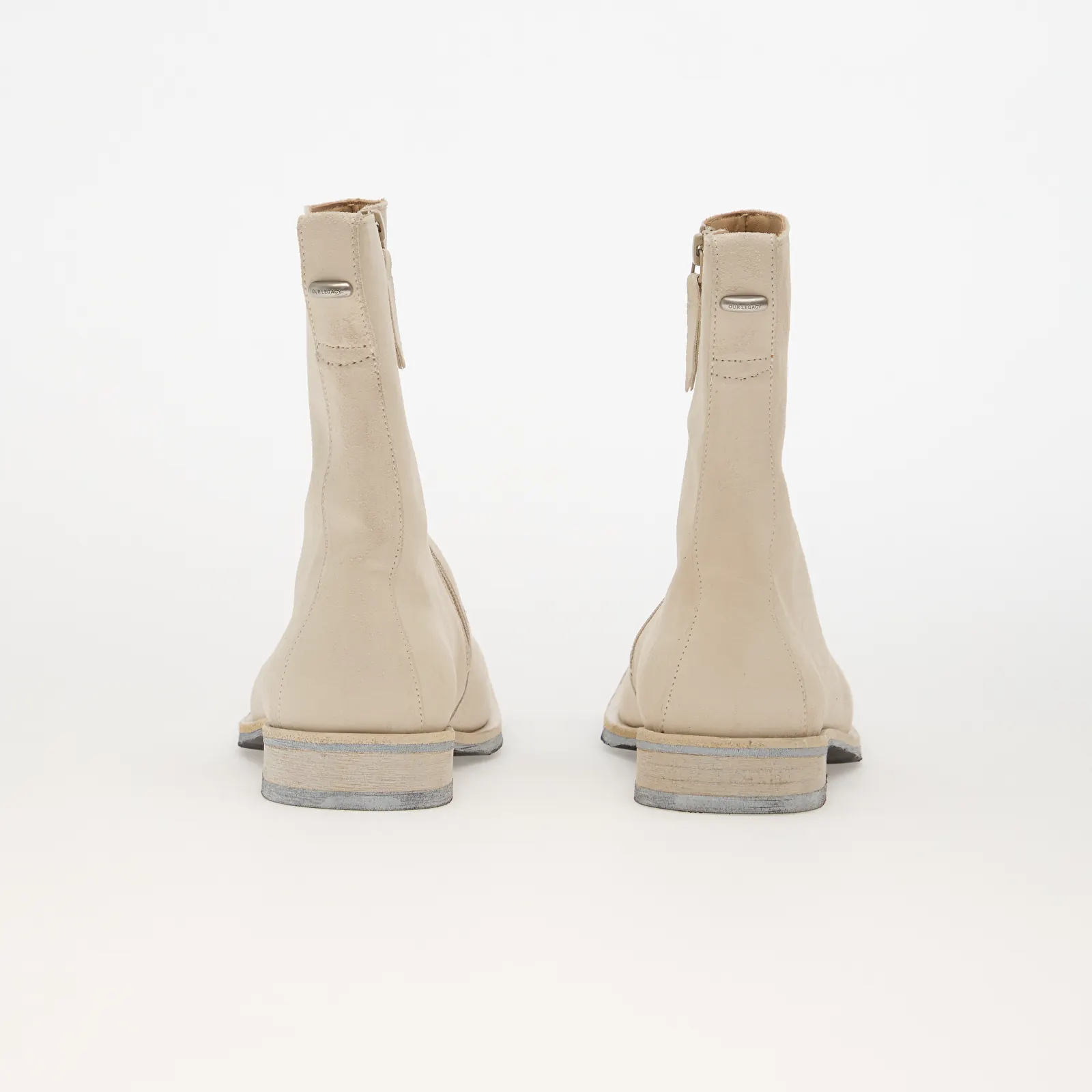 Čizme OUR LEGACY Slim Camion Boot Dirty White Waxed Suede