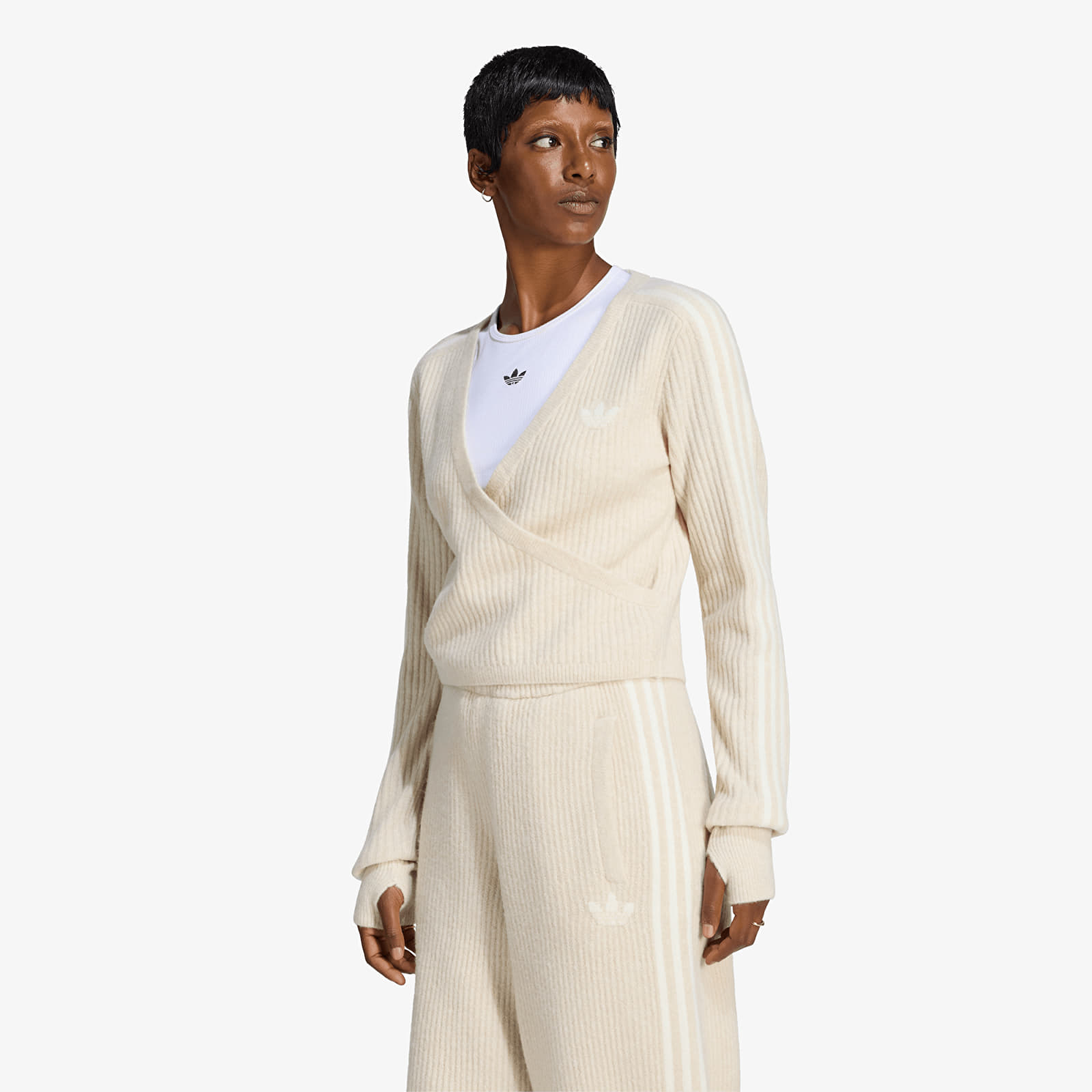 Cardigans adidas Adiluna Season 2 x Jennie Knitted Wrap Around Cardigan Bliss