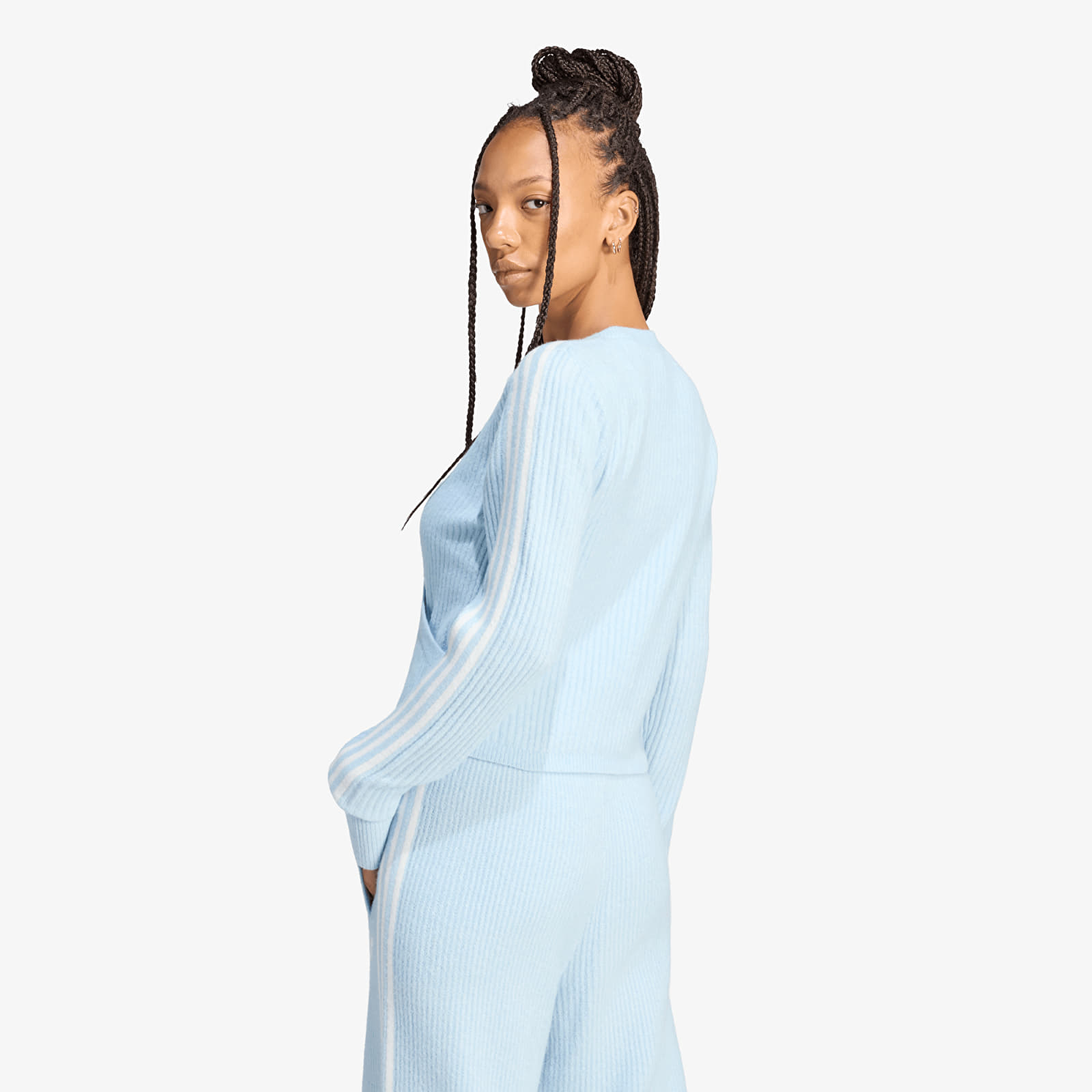 Cardigans adidas Adiluna Season 2 x Jennie Knitted Wrap Around Cardigan Wonder Blue
