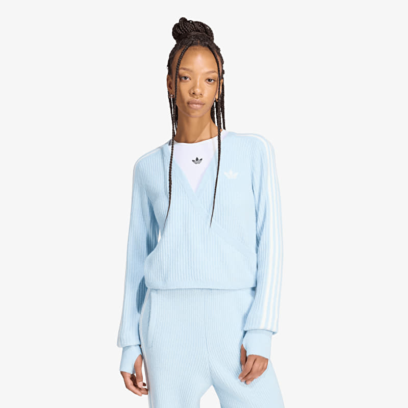 adidas Adiluna Season 2 x Jennie Knitted Wrap Around Cardigan Wonder Blue