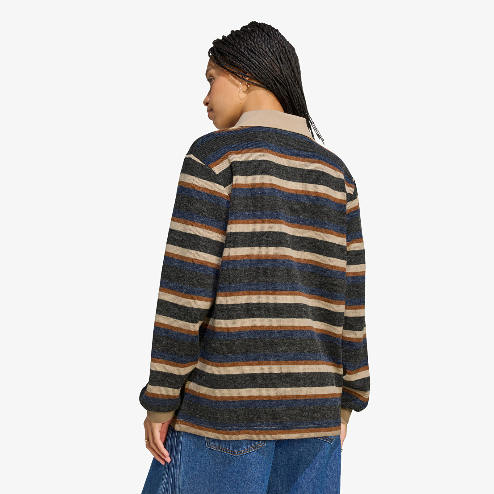 Pleteni puloverji  adidas Stripe Knitted Polo Black