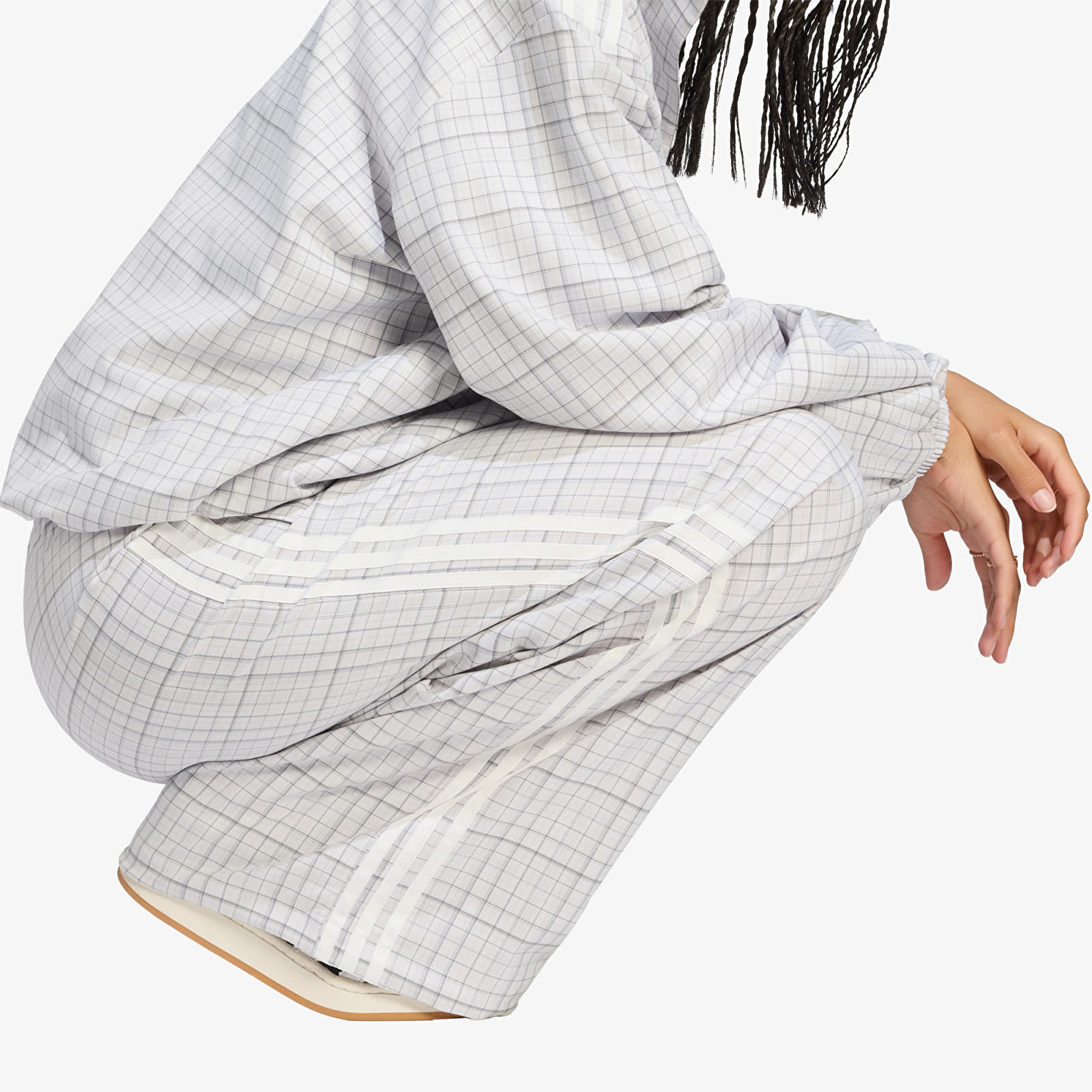 Broek adidas Loose Check Track Pants Dash Grey