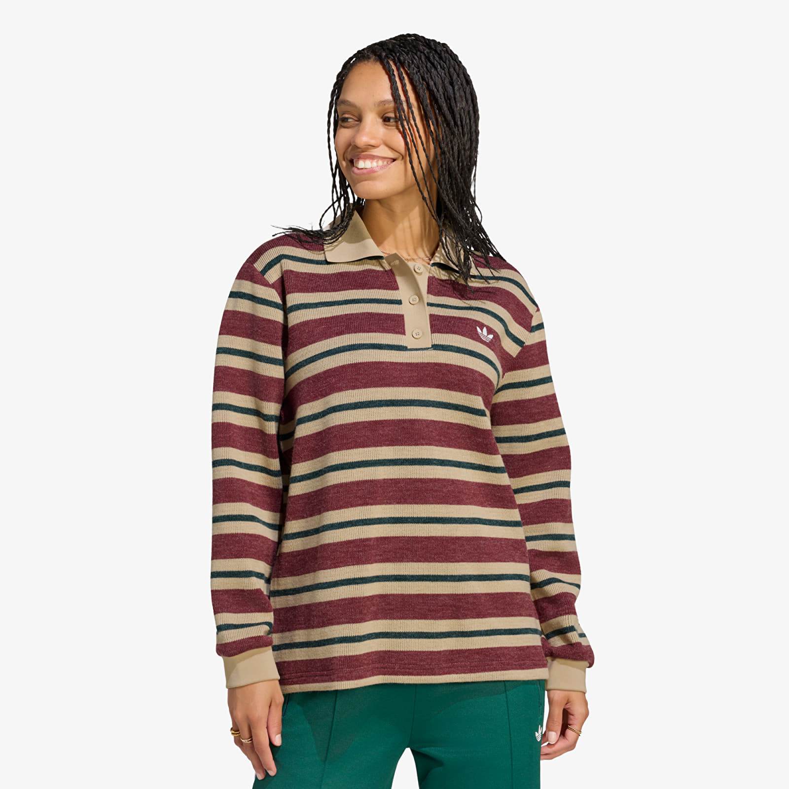 Sweaters adidas Stripe Knitted Polo Shadow Red