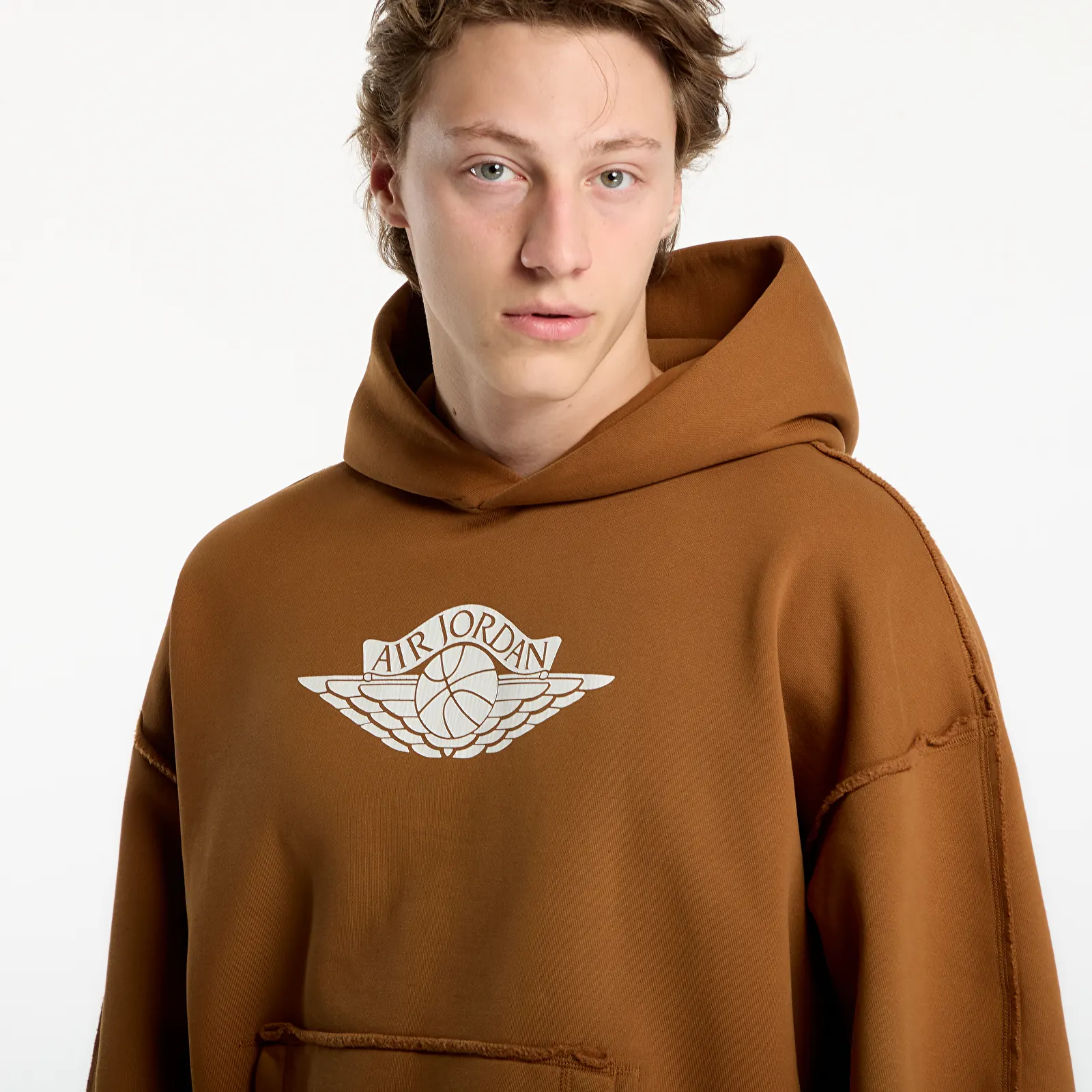 Muške dukserice Jordan Flight Wings Men's Fleece Pullover Hoodie Lt British Tan/ Sail