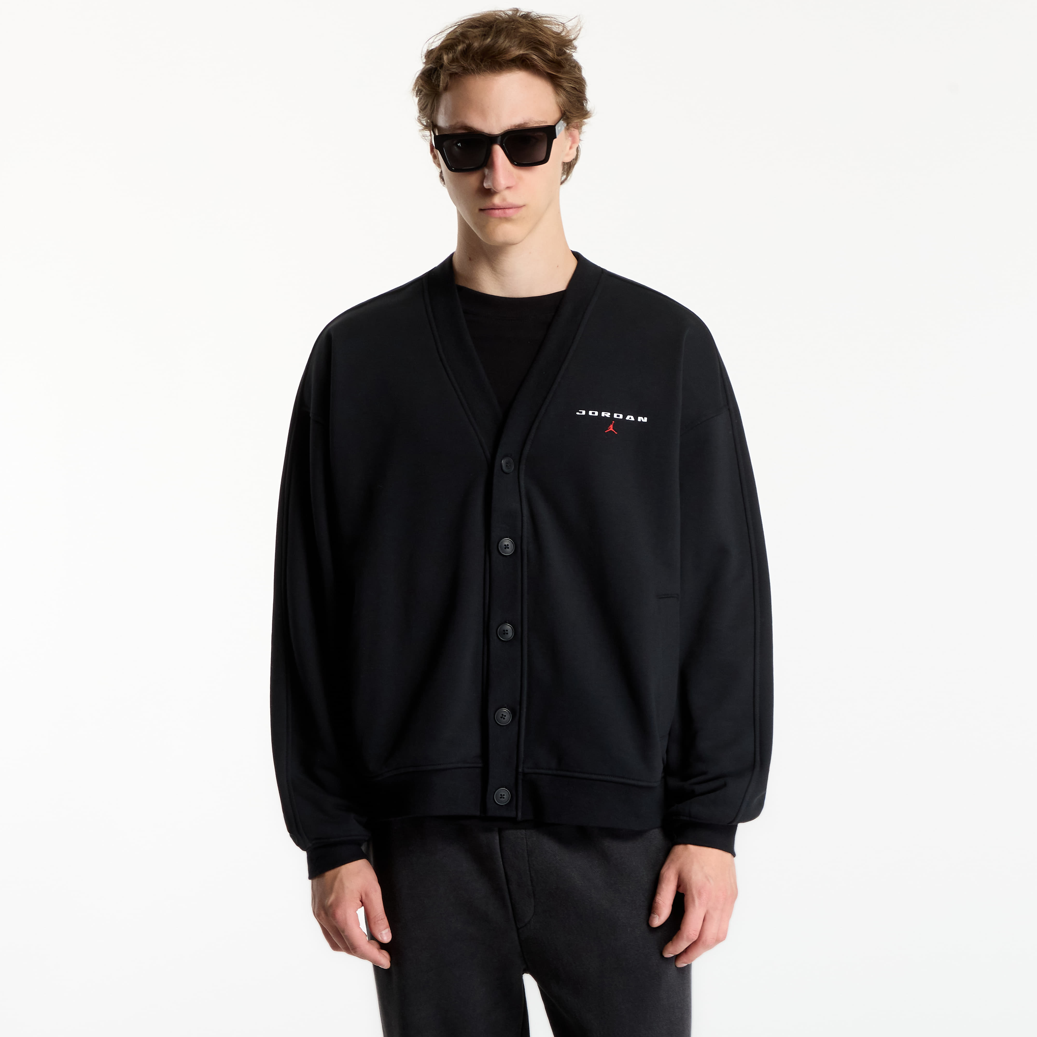 Mikina Jordan Flight Men's Cardigan Black M