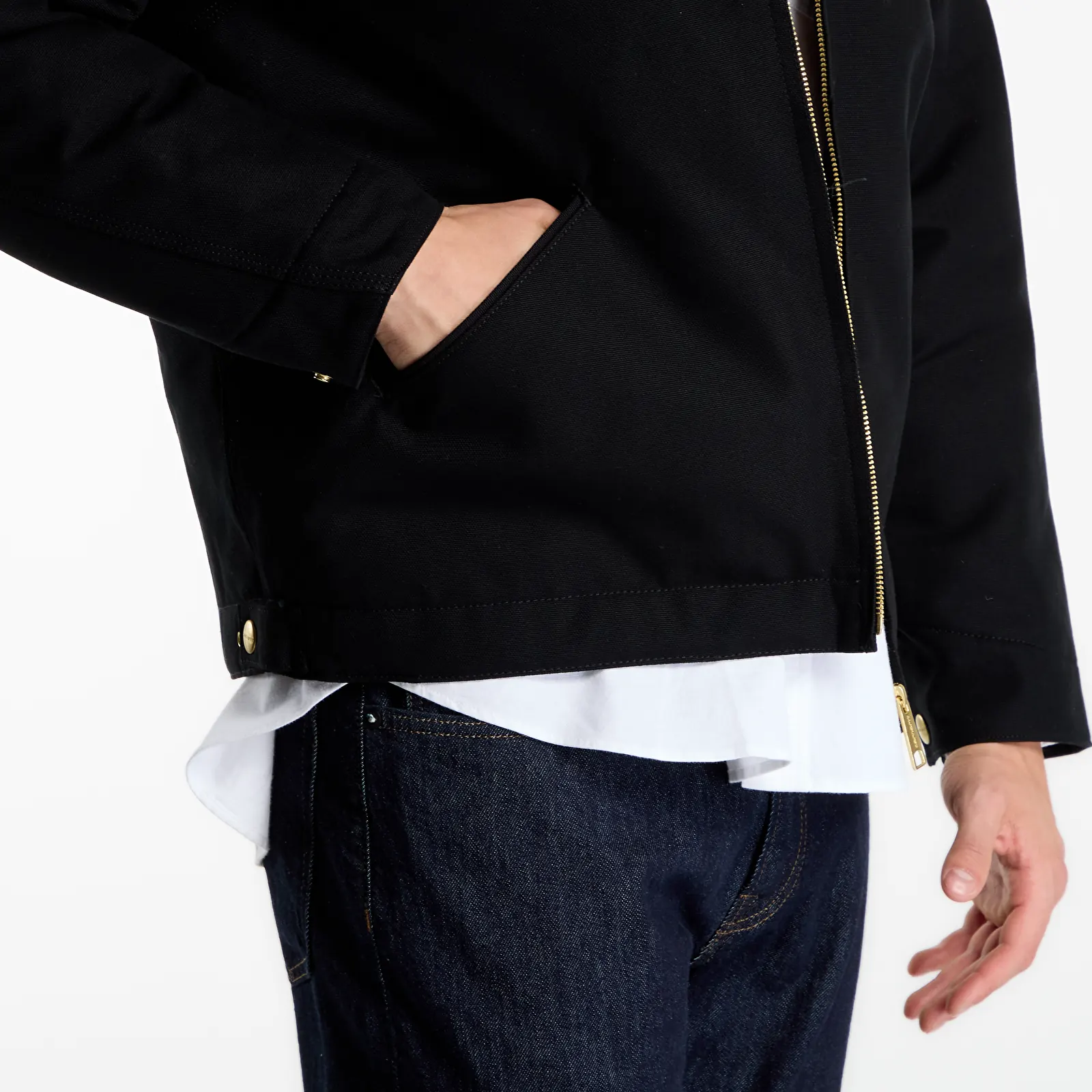 Miesten takit Carhartt WIP OG Detroit Jacket Black/ Black UNISEX