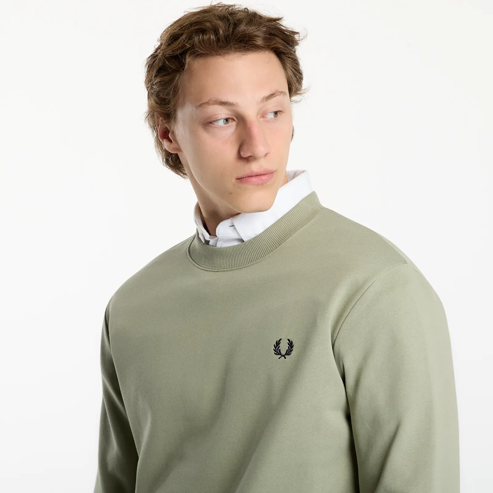 Miesten hupparit FRED PERRY Crew Neck Sweatshirt Seagrass