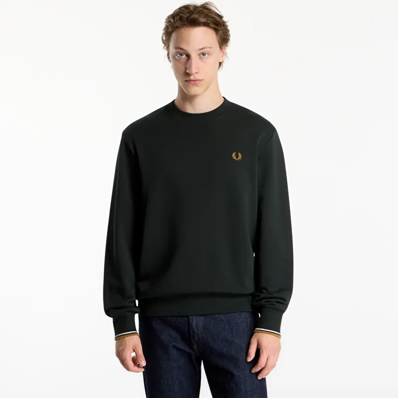 FRED PERRY Crew Neck Sweatshirt Green