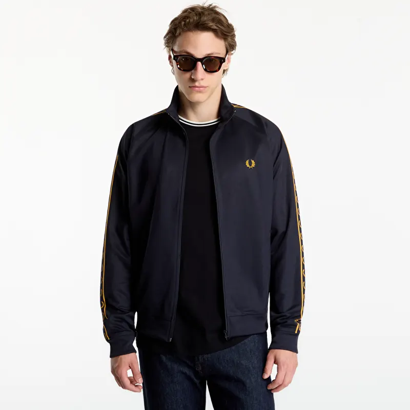 Mikina FRED PERRY Contrast Tape Track Jacket Navy