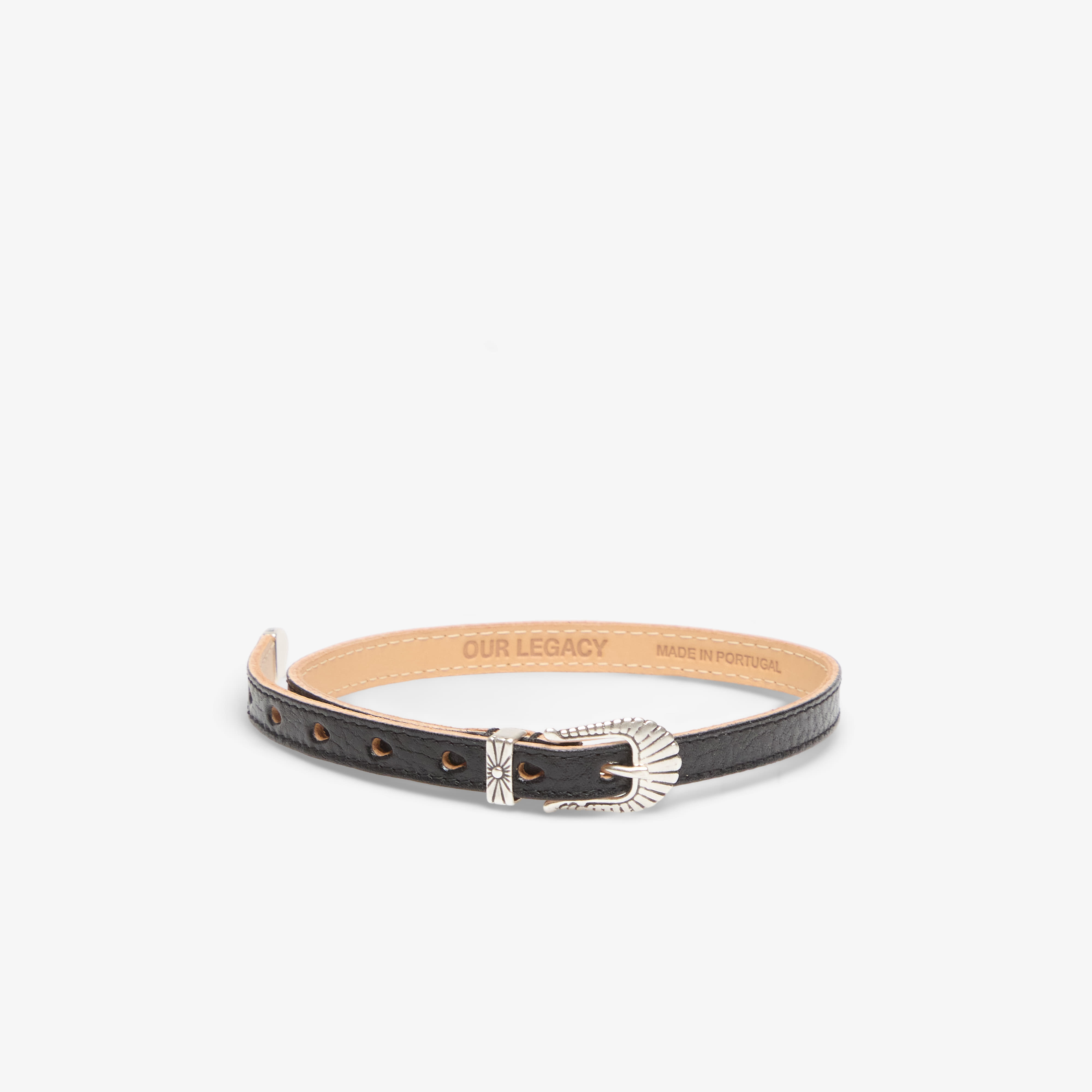 Colier OUR LEGACY Cowboy Wrap Around Deep Black Leather Universal