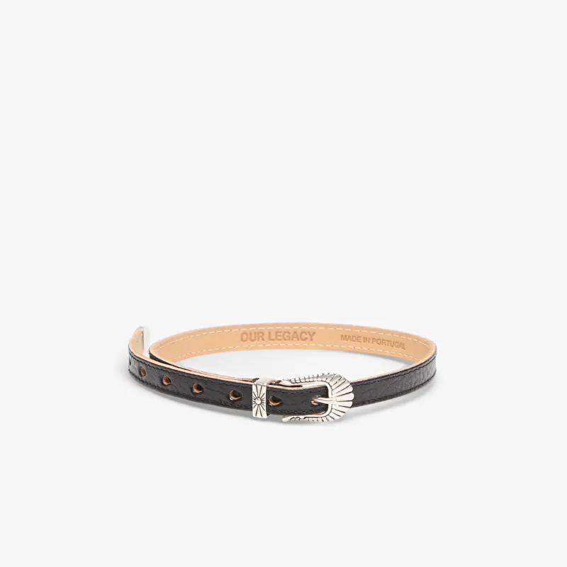 OUR LEGACY Cowboy Wrap Around Deep Black Leather