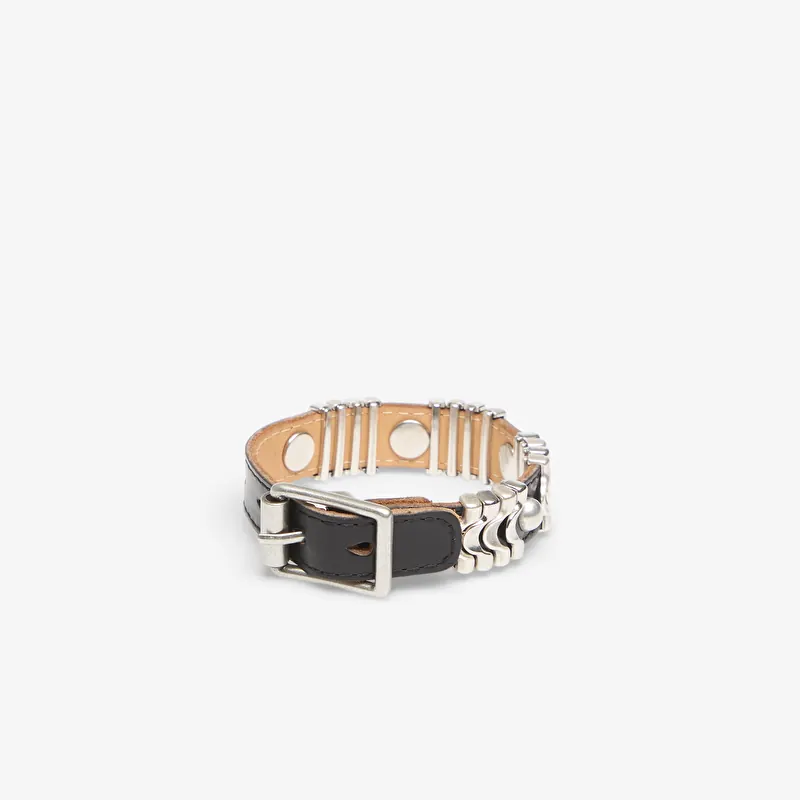 OUR LEGACY Wave Bracelet Black Chromexcel Leather