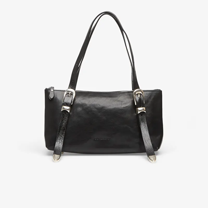 Bolsa OUR LEGACY 2 Cm Belt Shoulder Bag Tire Black Forever Cowhide