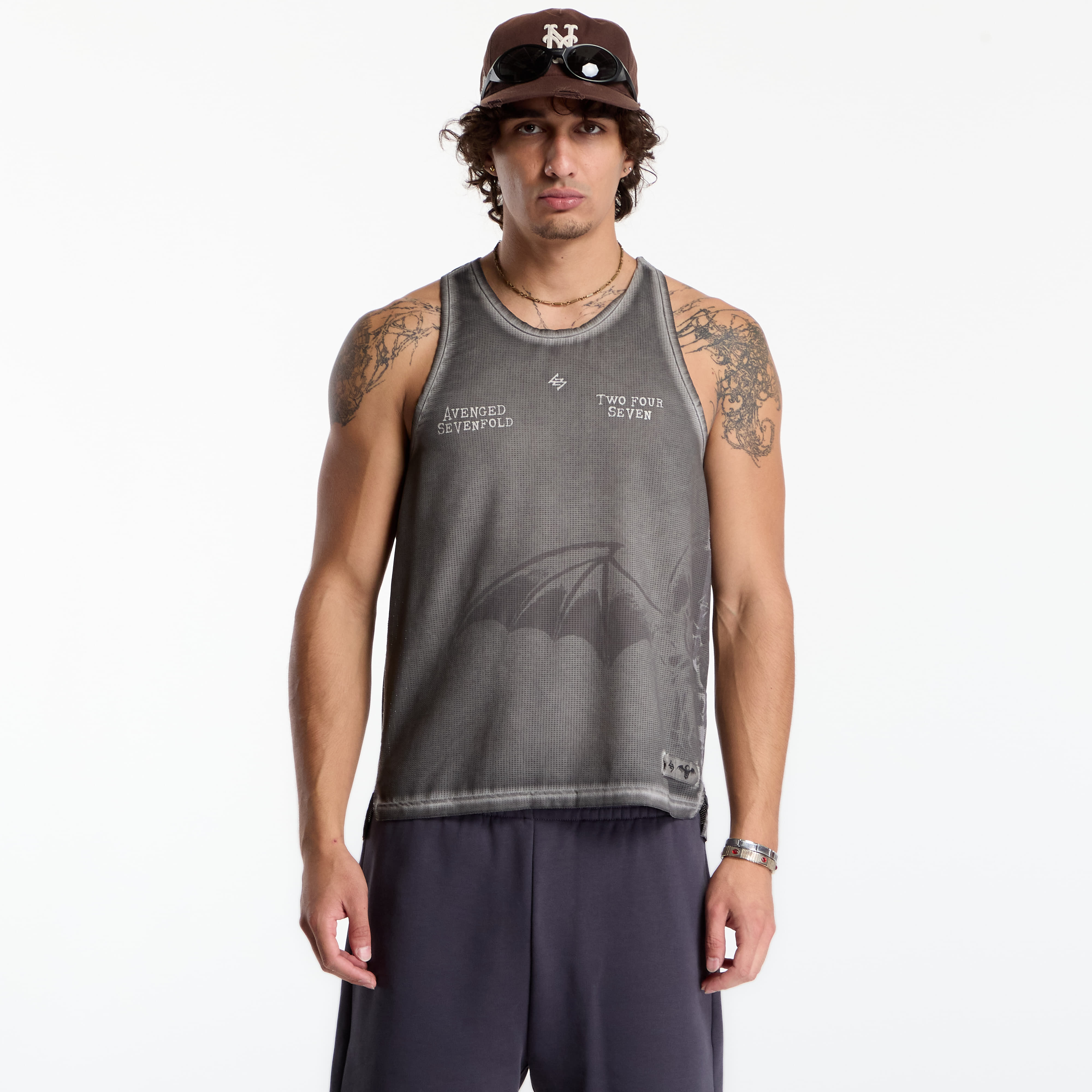 Tank top Represent 247 Avenged Sevenfold Death Bat Singlet UNISEX Washed Grey XL