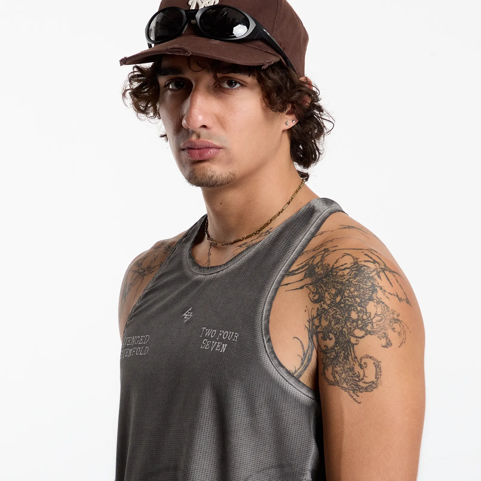 Canotta Represent 247 Avenged Sevenfold Death Bat Singlet UNISEX Washed Grey