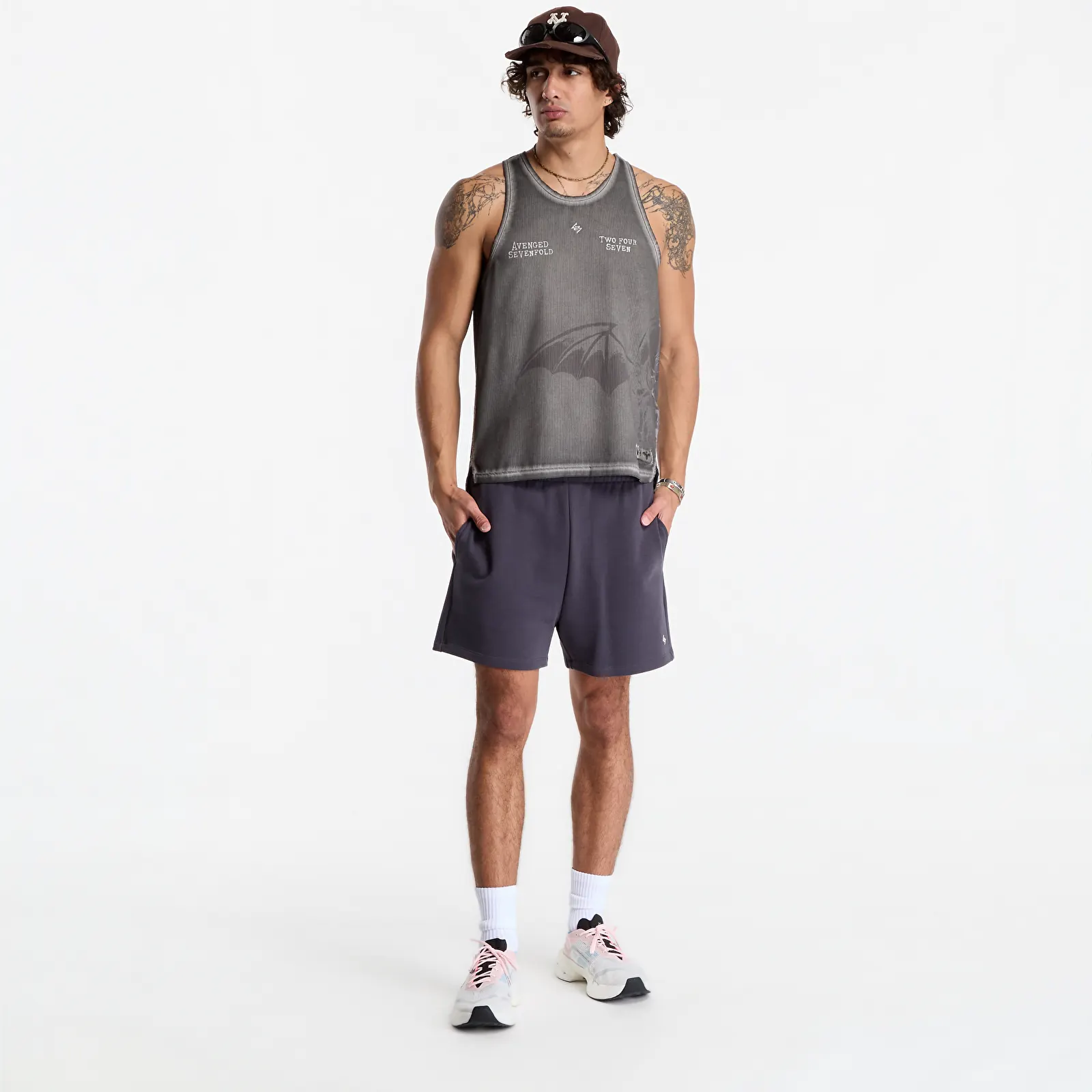 Canotta Represent 247 Avenged Sevenfold Death Bat Singlet UNISEX Washed Grey