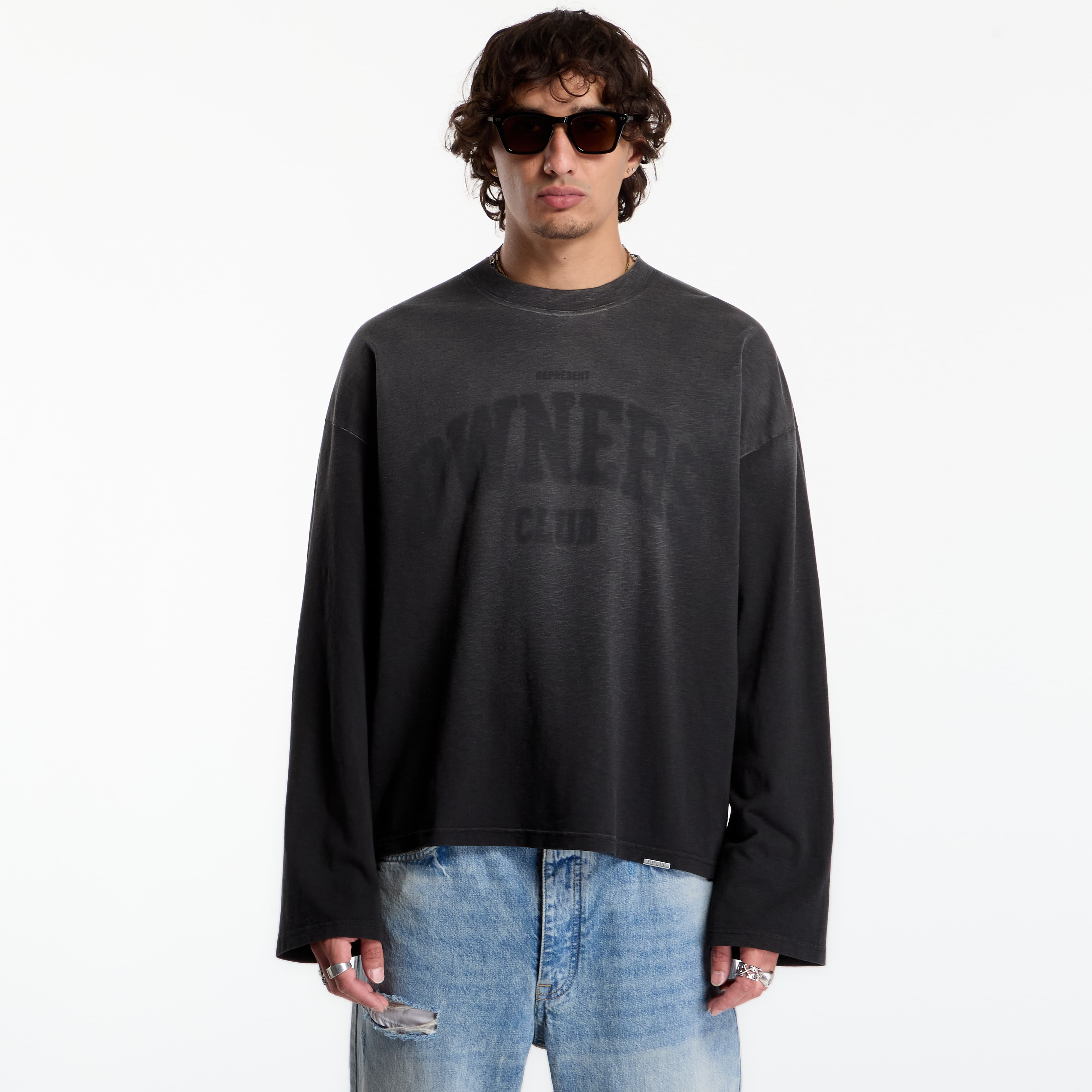 T-shirt Represent Owners Ls T-Shirt UNISEX Weathered Black XXL