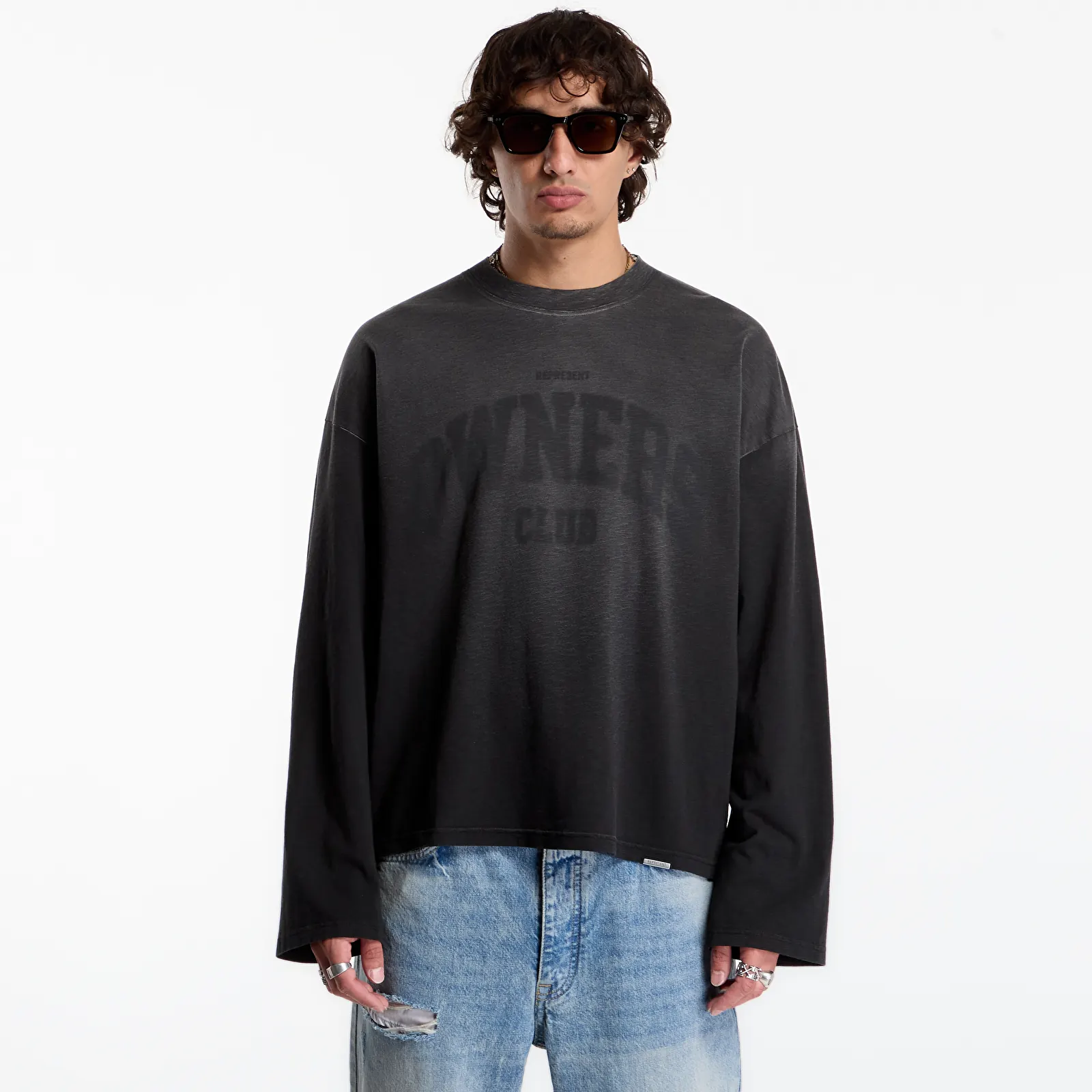 Tricouri  Represent Owners Ls T-Shirt UNISEX Weathered Black