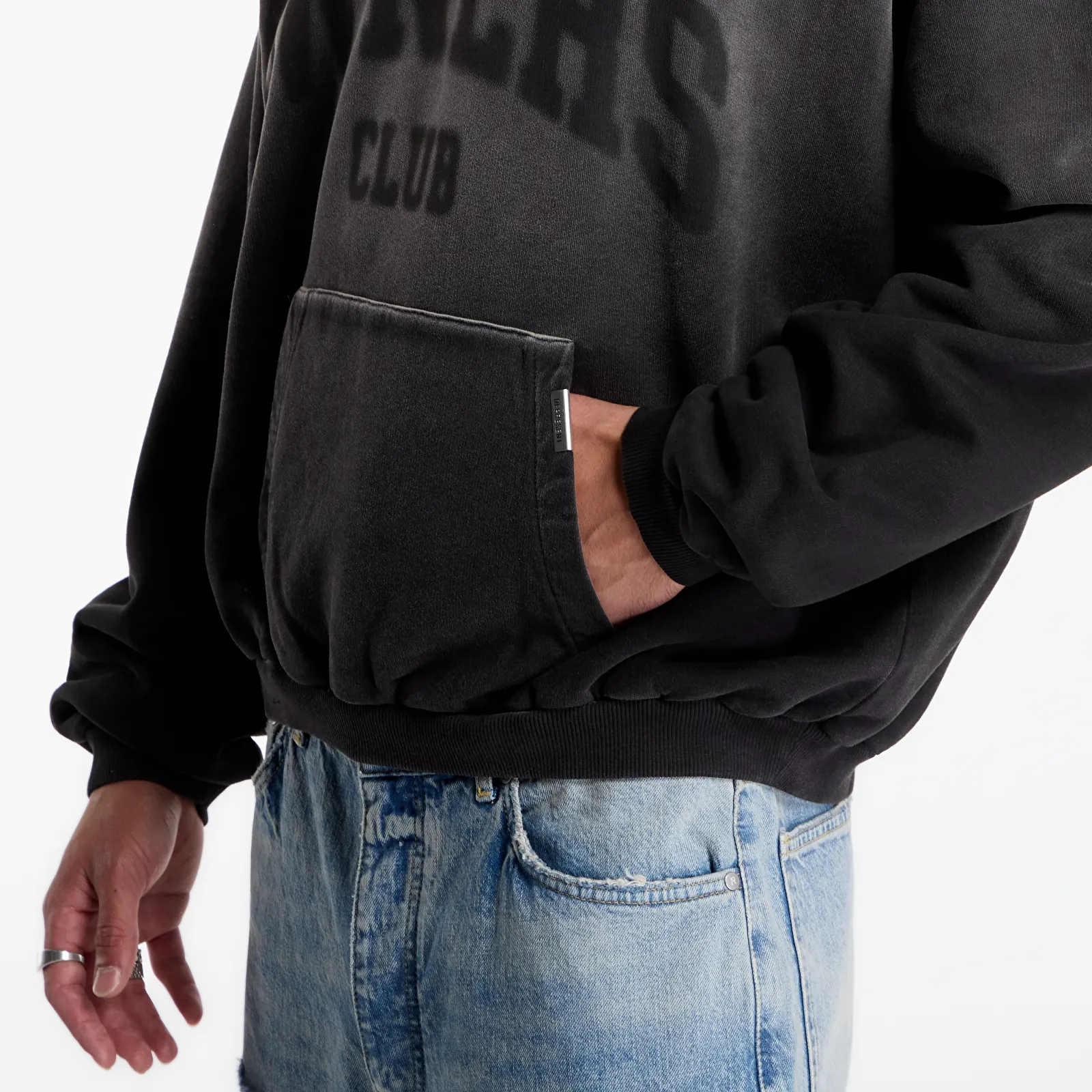 Mikinas ar kapuci un sporta krekli Represent Owners Hoodie UNISEX Weathered Black