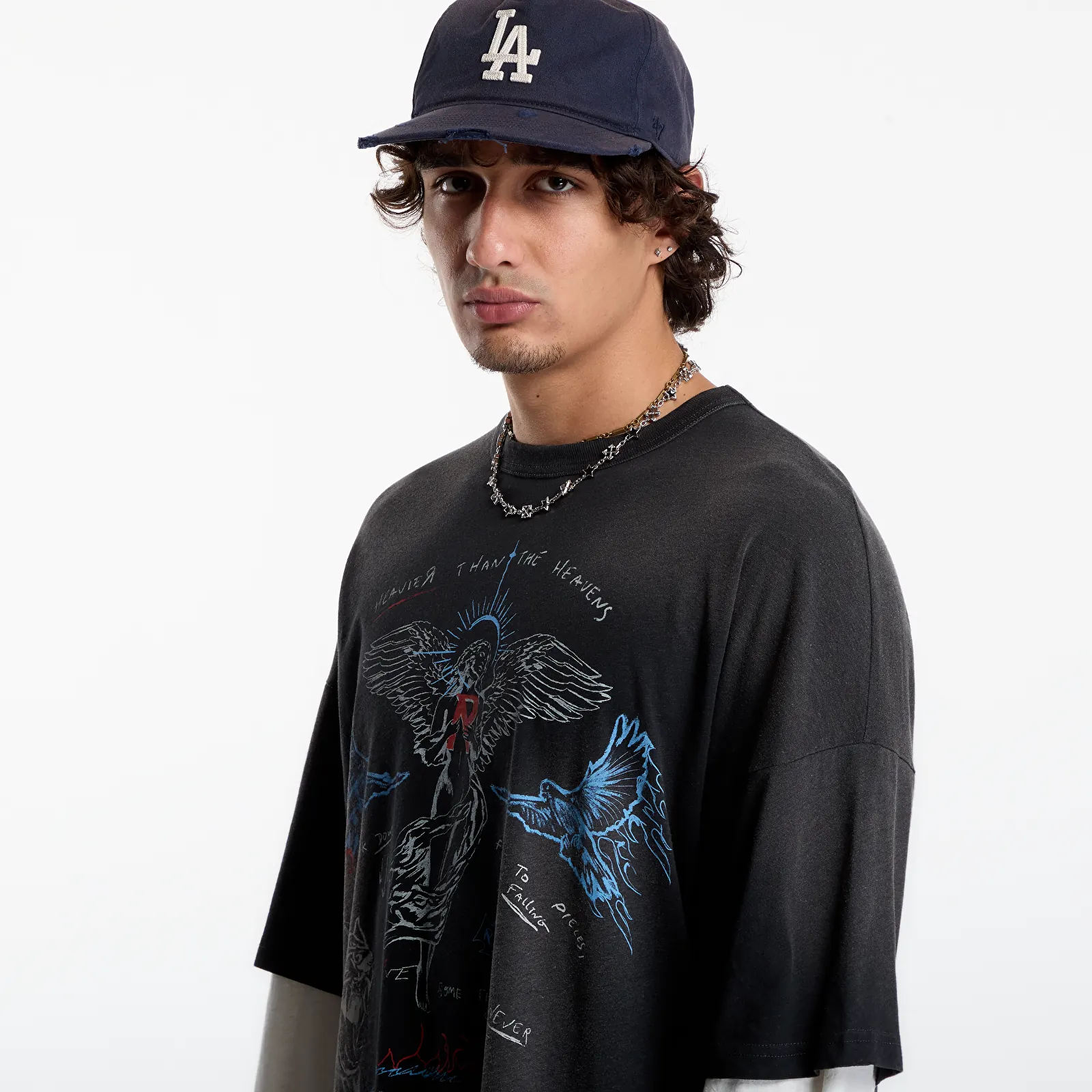 T-krekli Represent Heavier Than The Heavens Ls T-Shirt UNISEX Washed Black