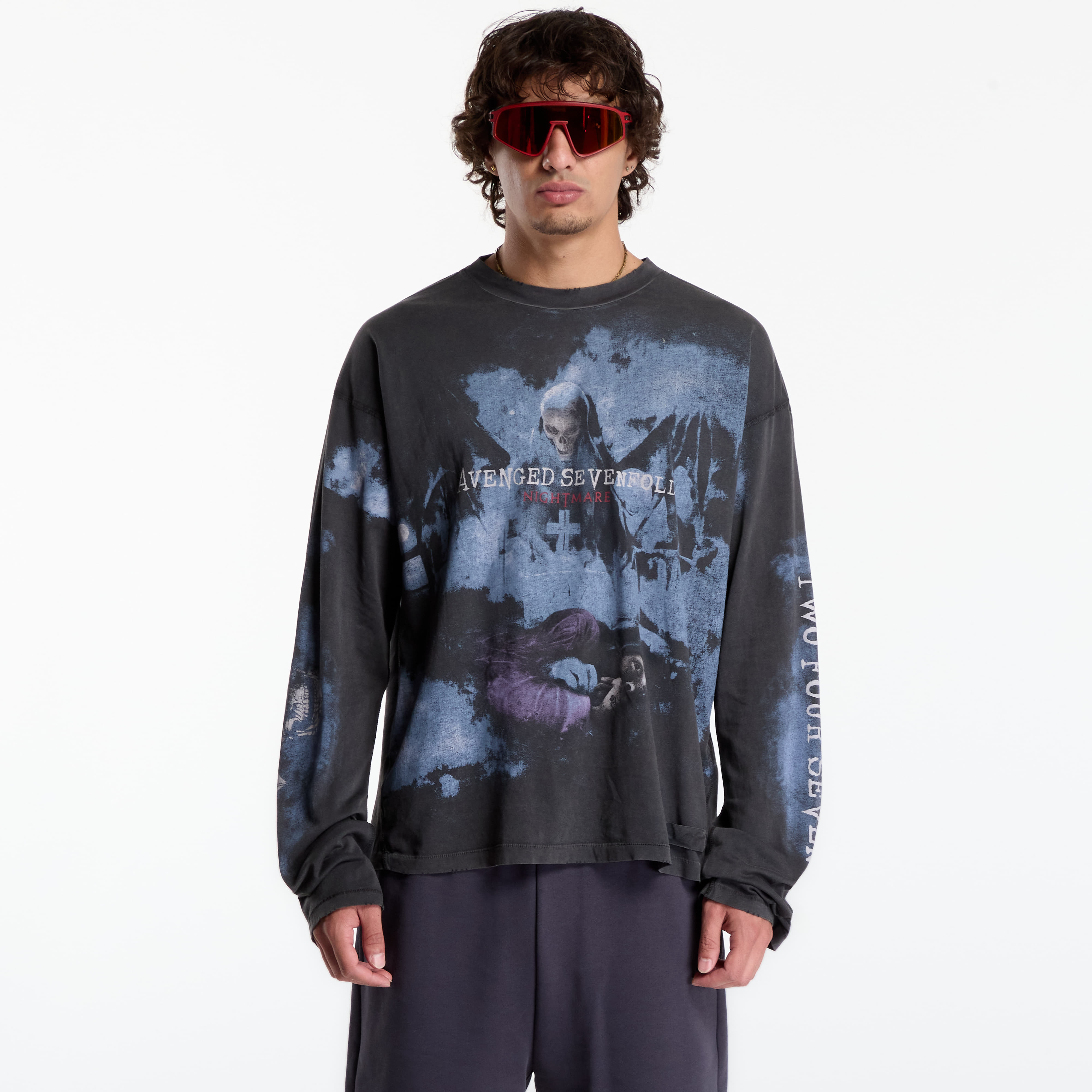 T-shirt Represent 247 Avenged Sevenfold Nightmare Ls Tee UNISEX Aged Black L