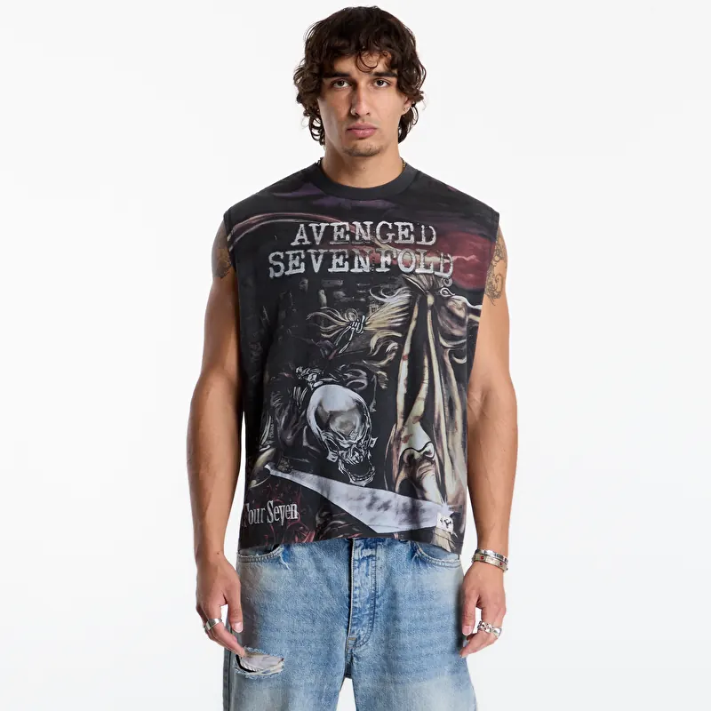 Represent 247 Avenged Sevenfold City Of Evil Tank UNISEX Aged Black