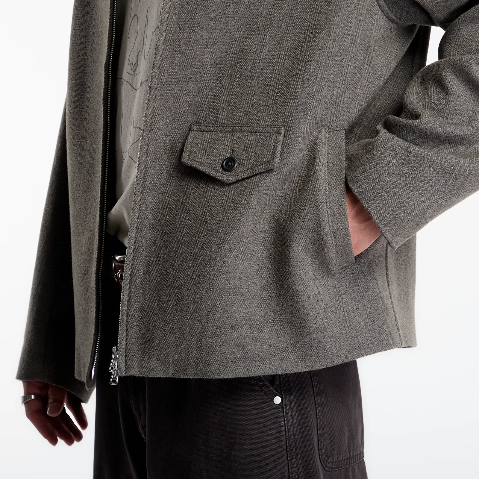Coats OUR LEGACY Evolved Jacket Night Pine Fishbone Bound Wool