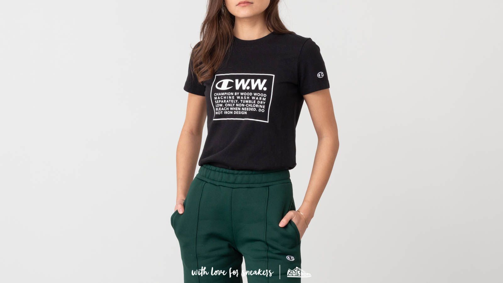 T-shirt Champion x WOOD WOOD Lyn Tee Black