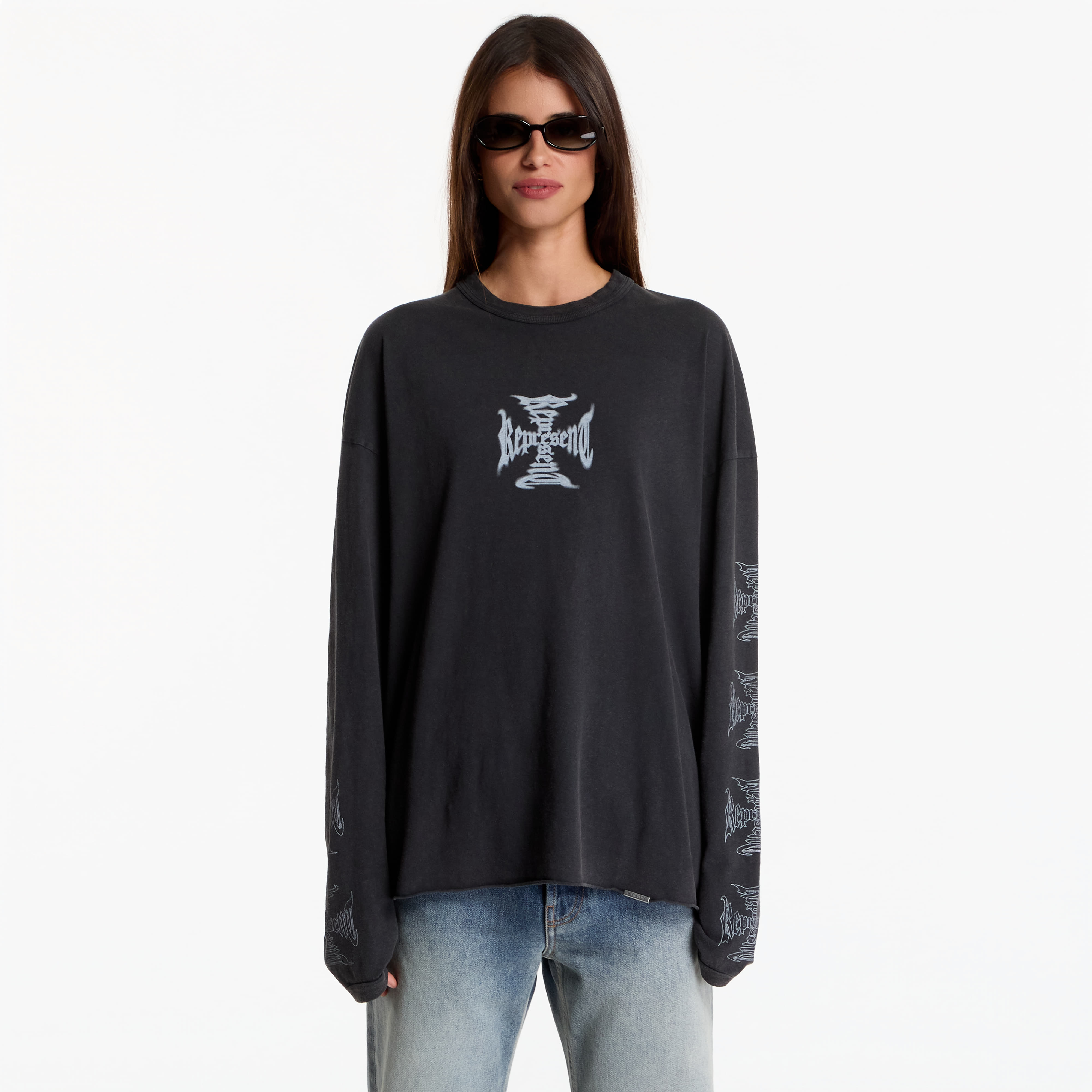 T-shirt Represent Mh Long Sleeve UNISEX Faded Black L