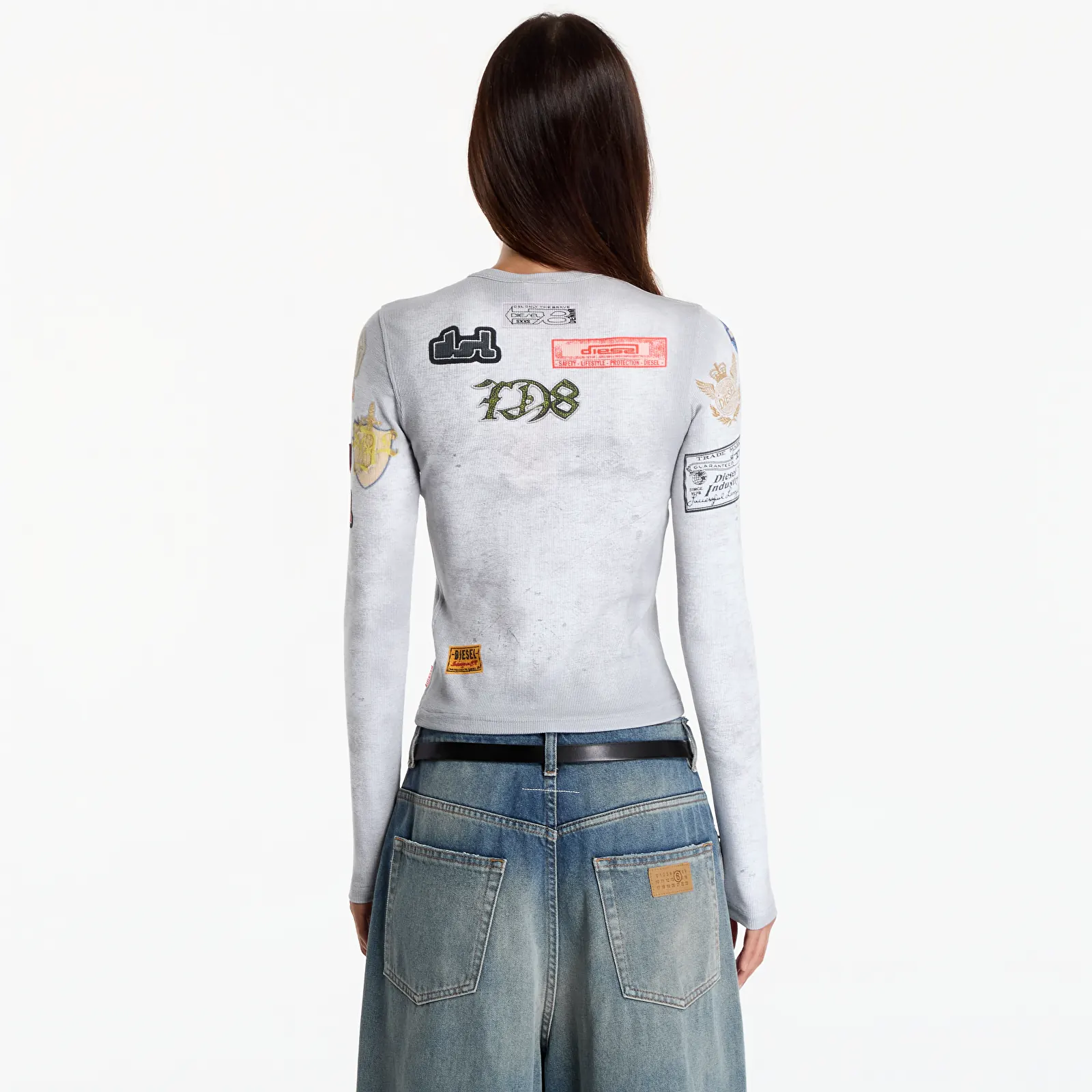 Koszulki Diesel T-Ele-Longsleeve T-Shirt White