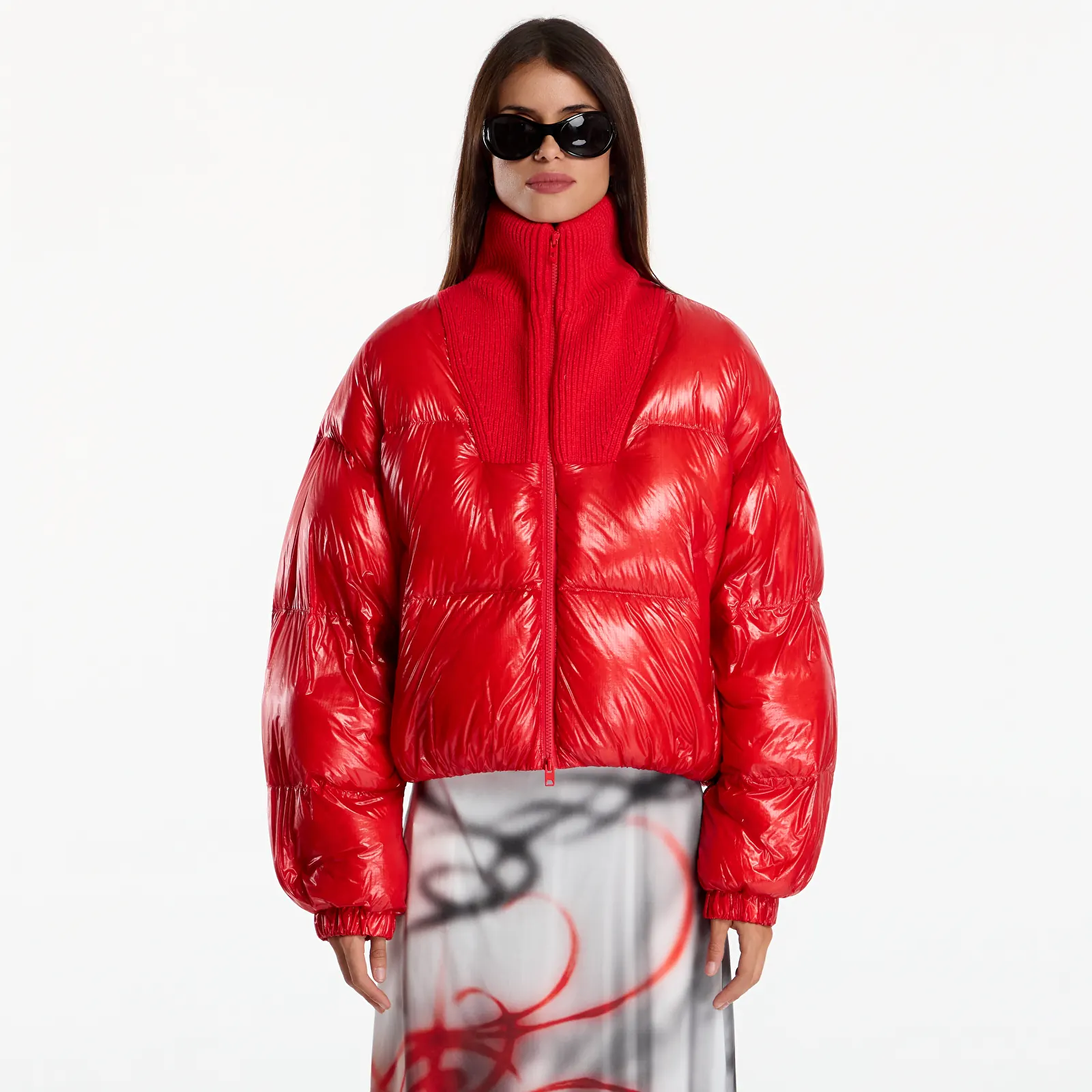 Sieviešu pūra jakas Diesel W-Arrior Jacket Racing Red