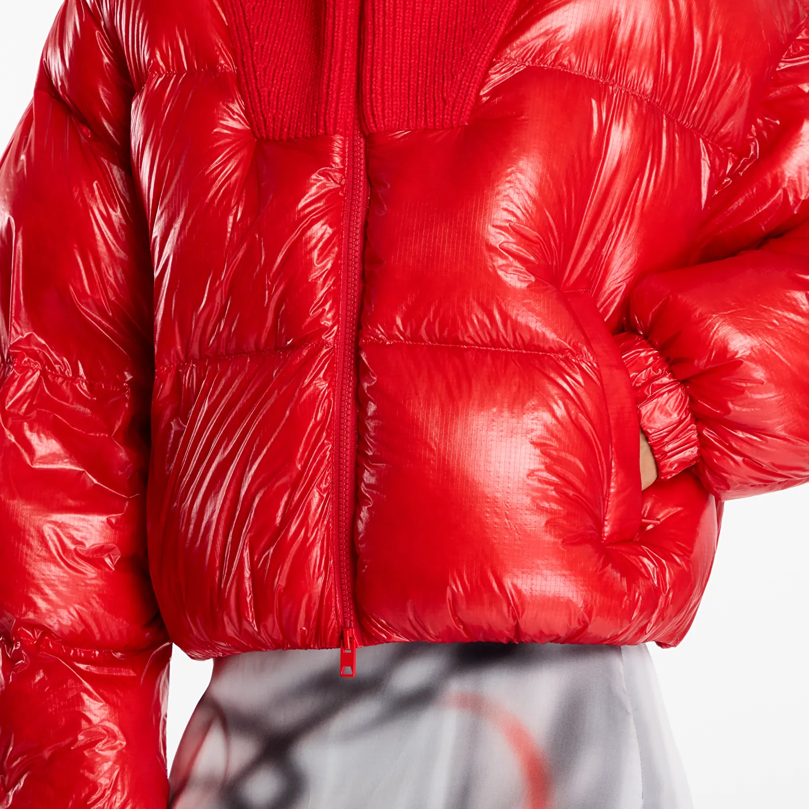 Sieviešu pūra jakas Diesel W-Arrior Jacket Racing Red