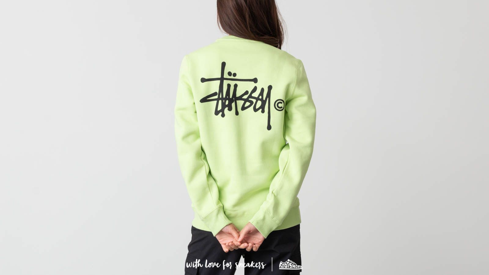 Stussy pale green hoodie hotsell