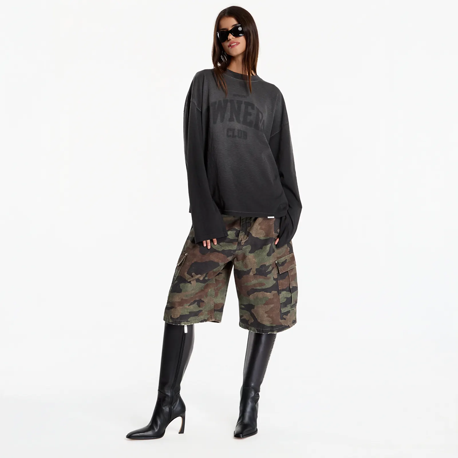 Tricouri  Represent Owners Ls T-Shirt UNISEX Weathered Black