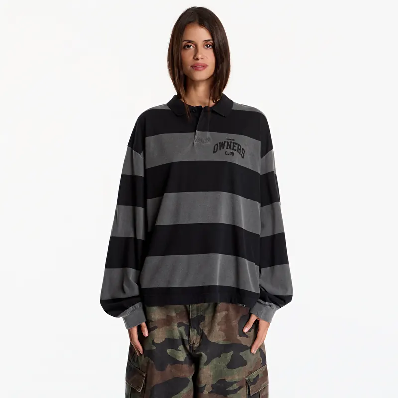 T-shirt Represent Owners Rugby Top UNISEX Weathered Black