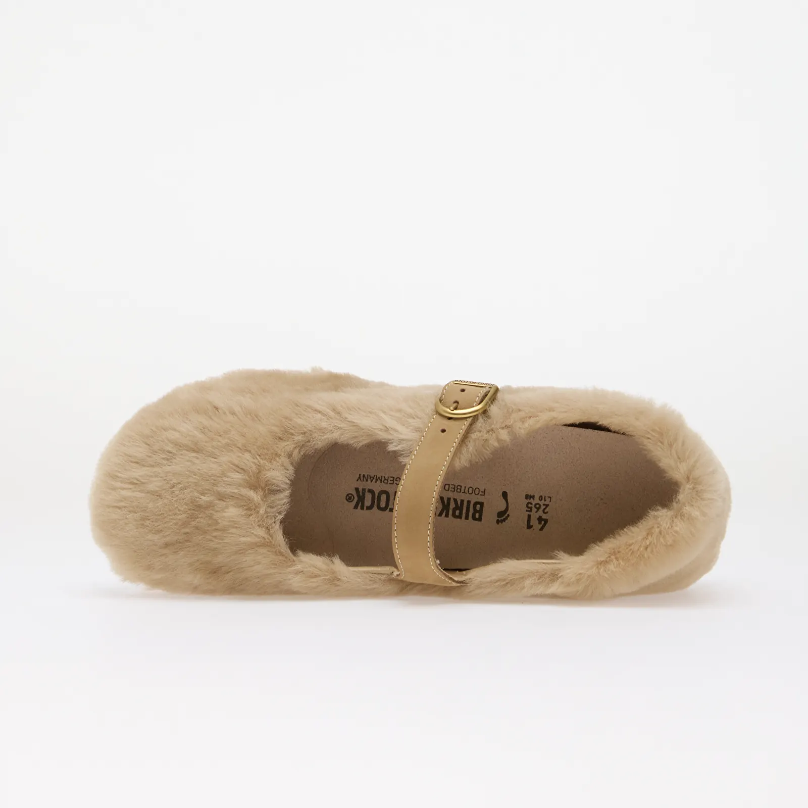Ballerina's Birkenstock Santa Clarita Shearling Upper Sandcastle