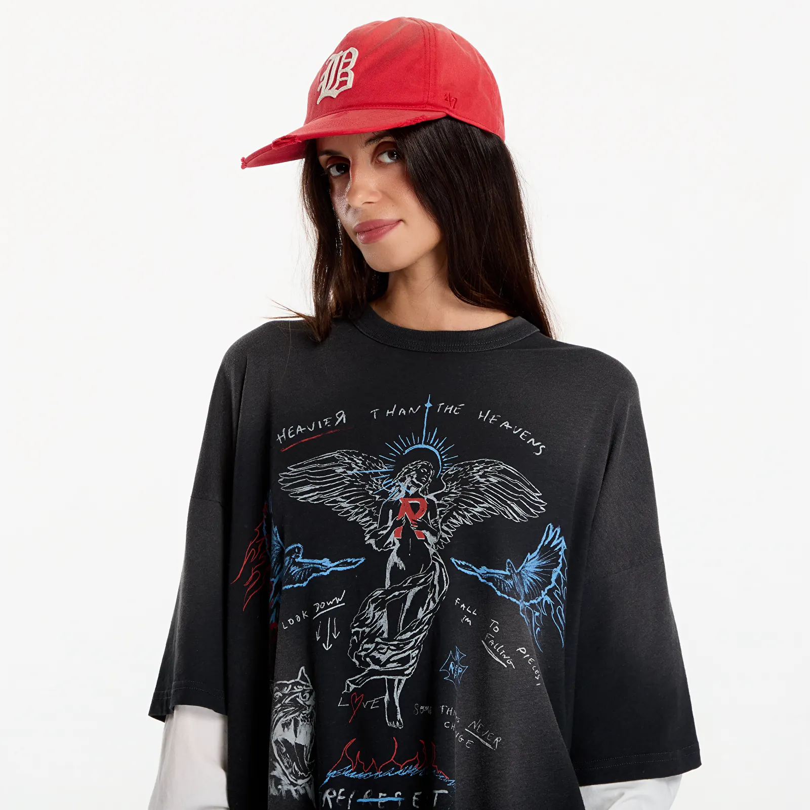 T-krekli Represent Heavier Than The Heavens Ls T-Shirt UNISEX Washed Black