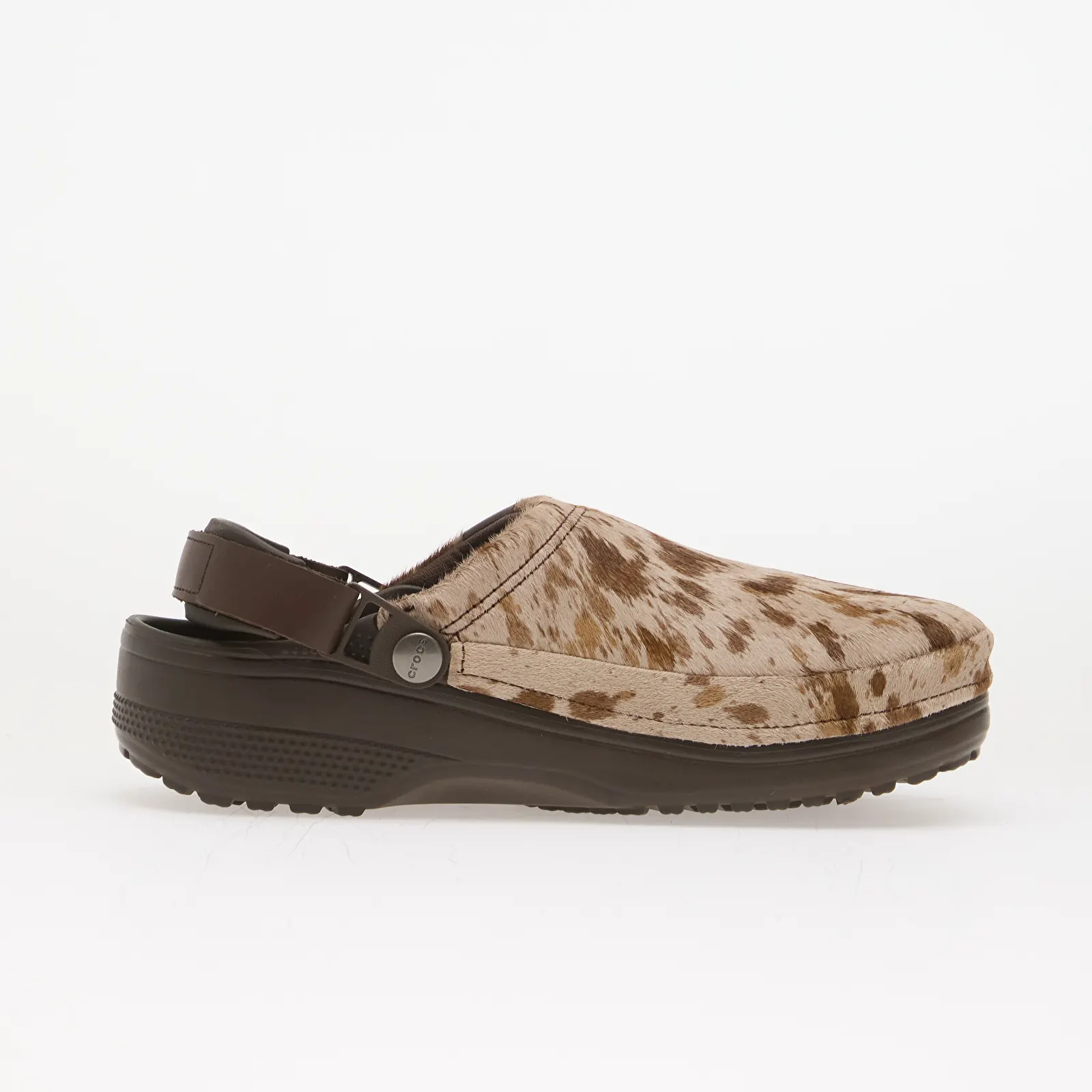 Men's slides Crocs Classic Crafted Pony Hair Clog Espresso