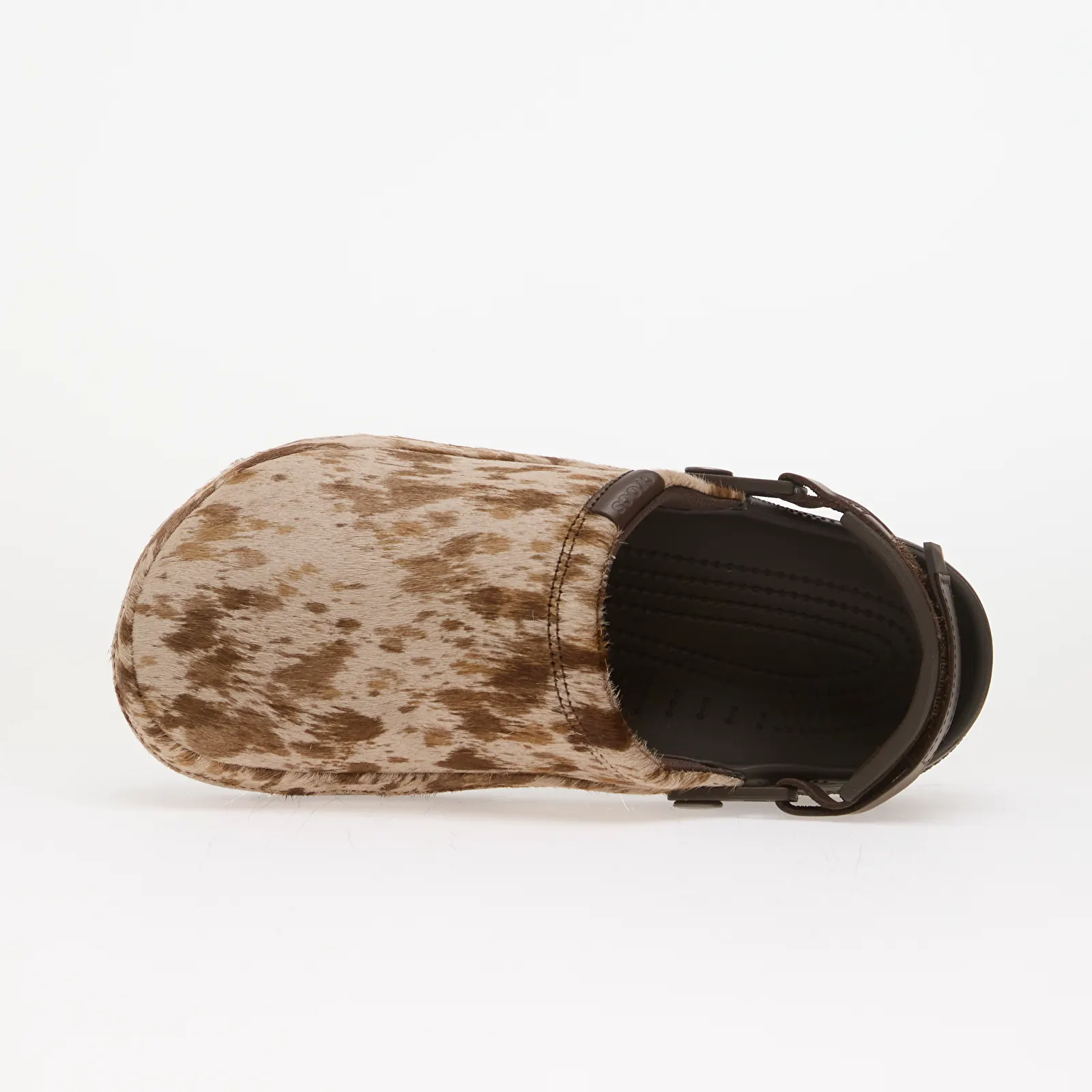 Men's slides Crocs Classic Crafted Pony Hair Clog Espresso