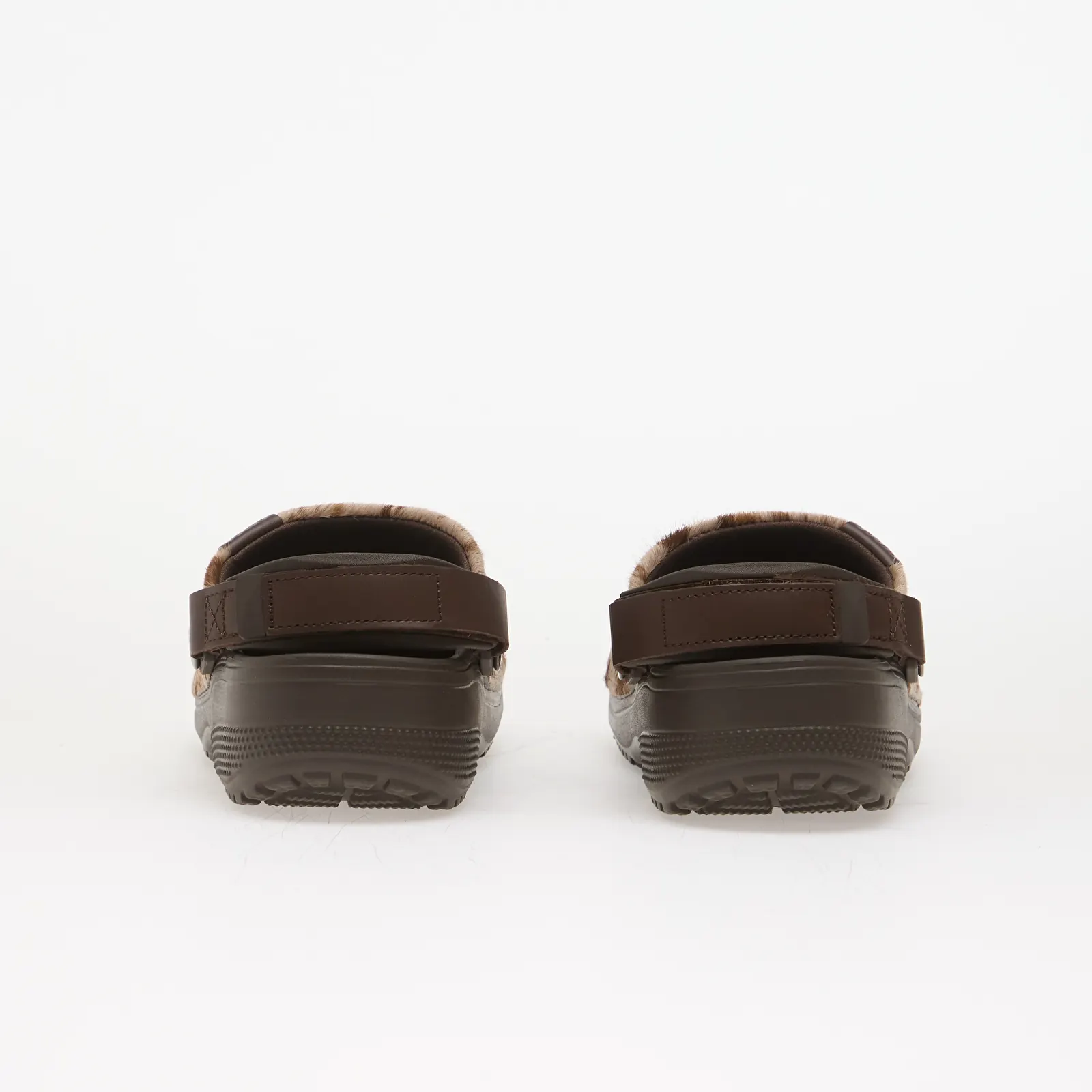 Men's slides Crocs Classic Crafted Pony Hair Clog Espresso