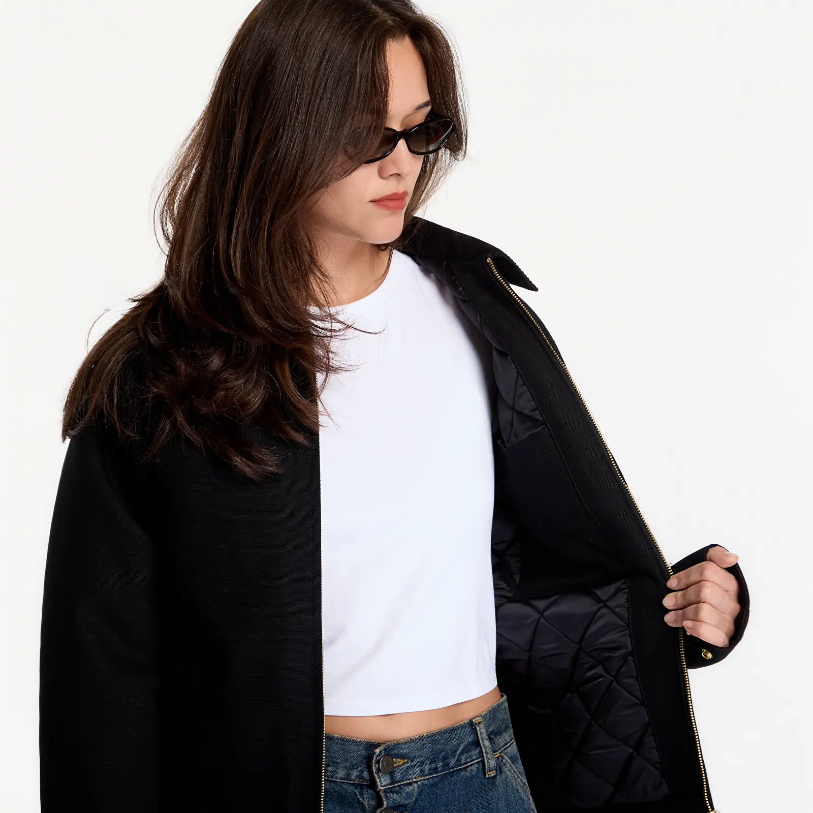 Miesten takit Carhartt WIP OG Detroit Jacket Black/ Black UNISEX