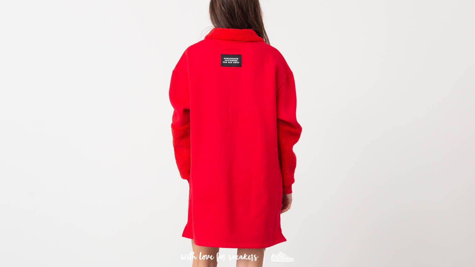 Dress Lazy Oaf Fleece Panel Sweater Dress Red (LOW30072HOLSM) | Footshop Dress Lazy Oaf Fleece Panel Sweater Dress Red (LOW30072HOLSM) | Footshop