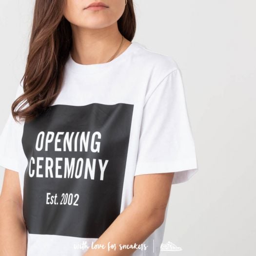 超人気高品質 shirts and T-Shirts Opening White Tee Logo Box OC Ceremony Tシャツ(半袖/袖なし)