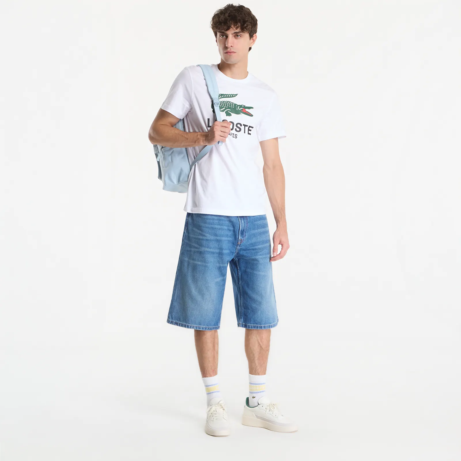 T-shirts för män Lacoste Crewneck T-Shirt White