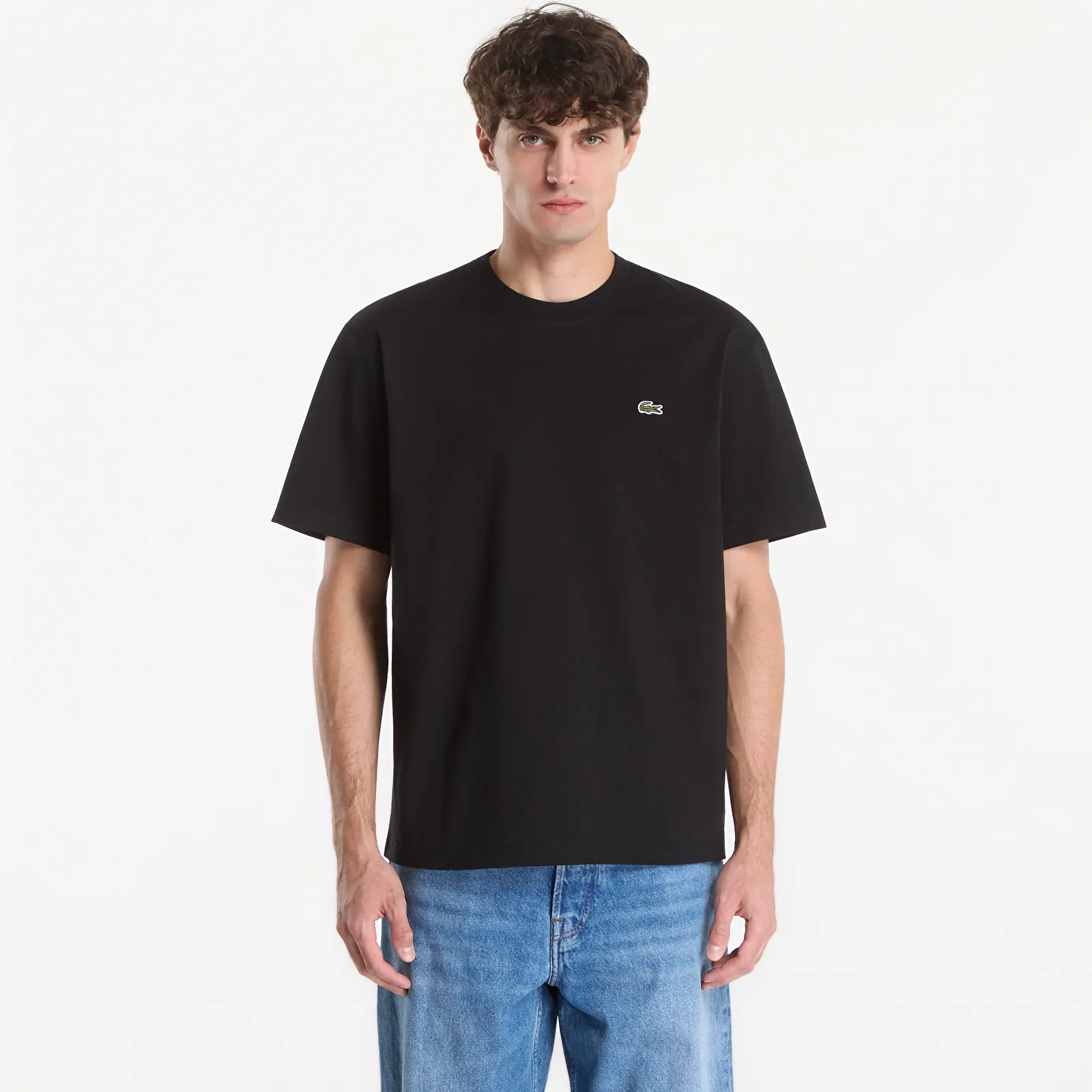 T-shirts för män Lacoste Crewneck T-Shirt Black