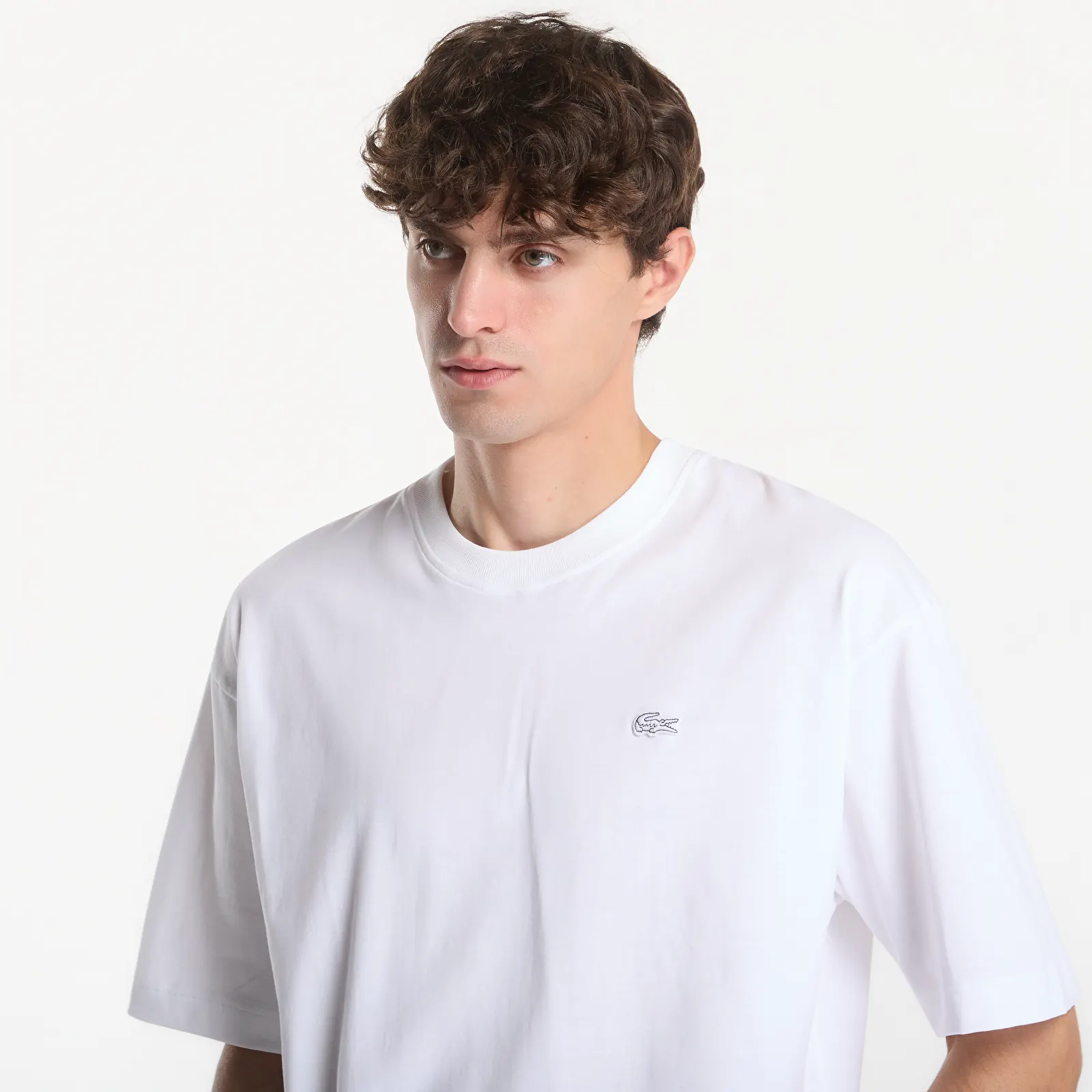 T-shirts för män Lacoste Crewneck T-Shirt White