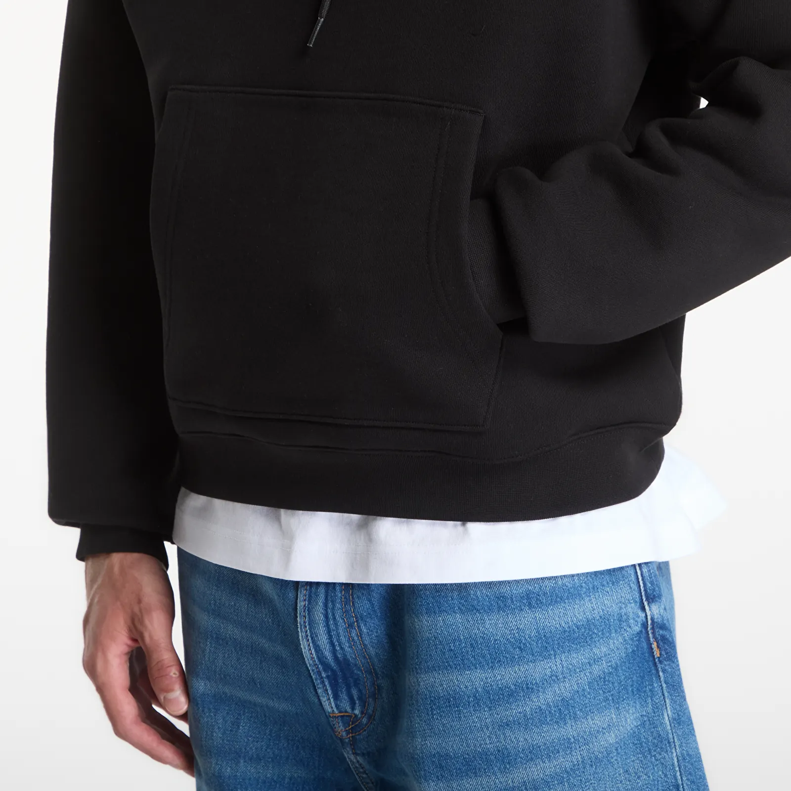 Pánské mikiny Lacoste Hoodie Black