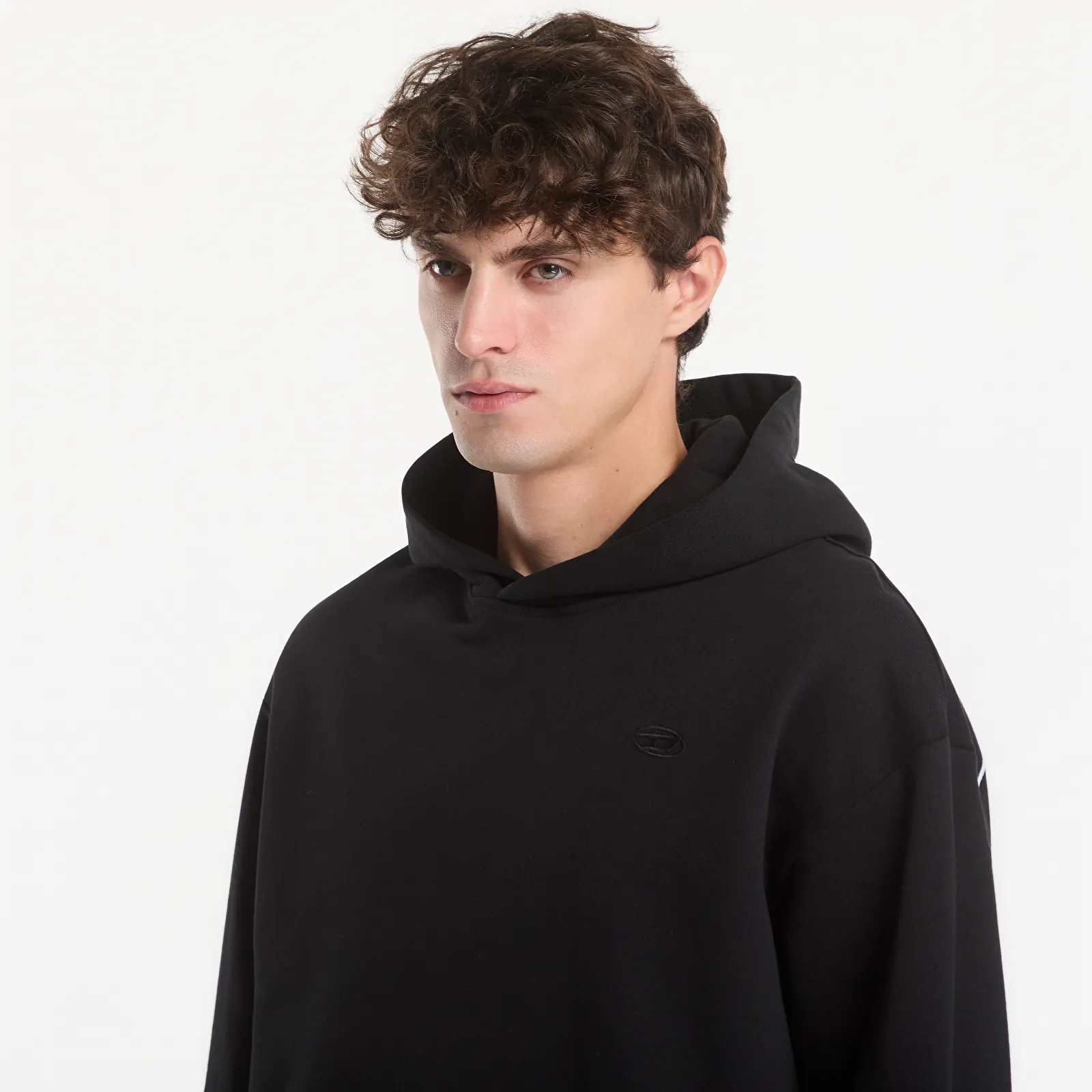 Men's hoodies Diesel S-Macs-Hood-Megoval-D Sweat-Shirt Black