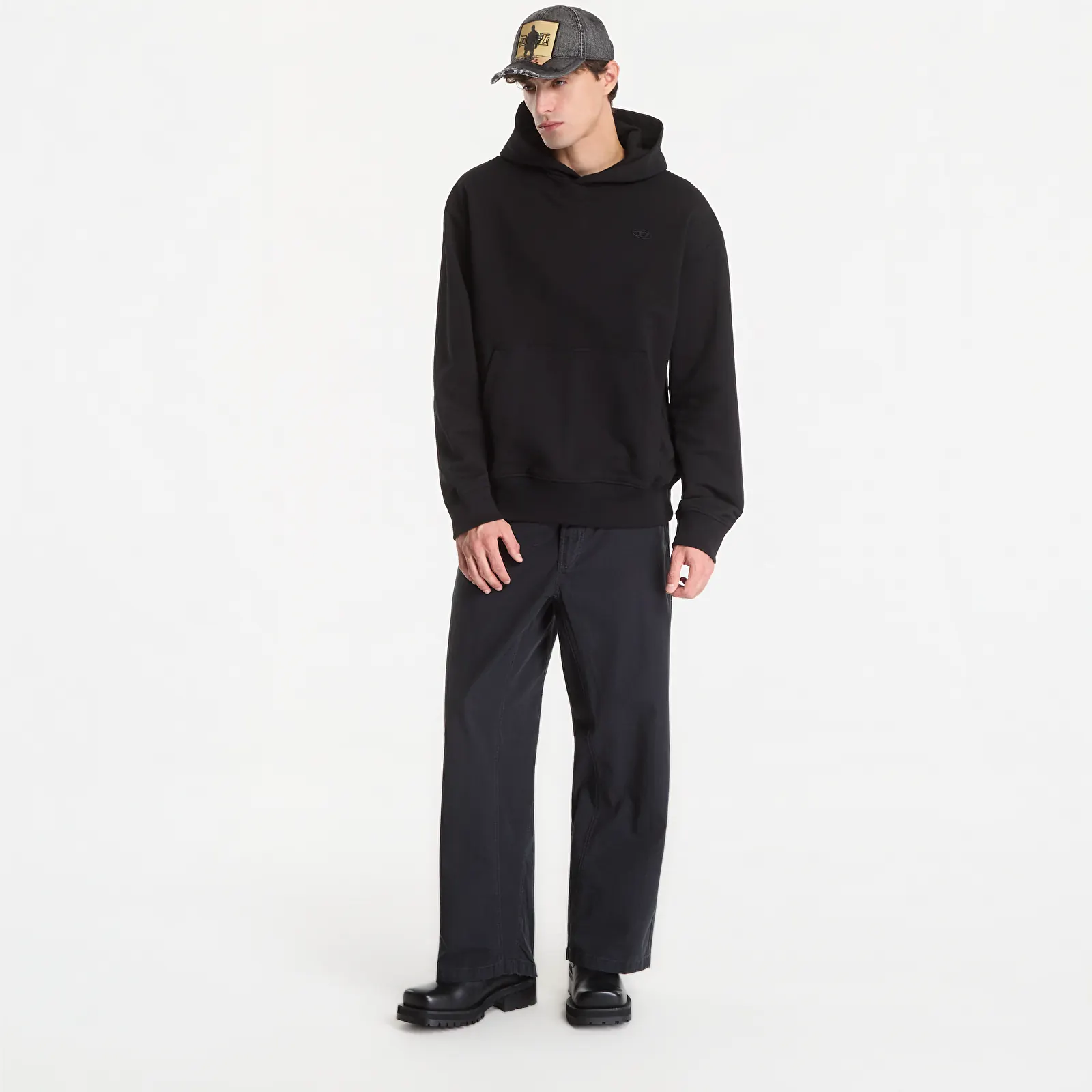 Men's hoodies Diesel S-Macs-Hood-Megoval-D Sweat-Shirt Black