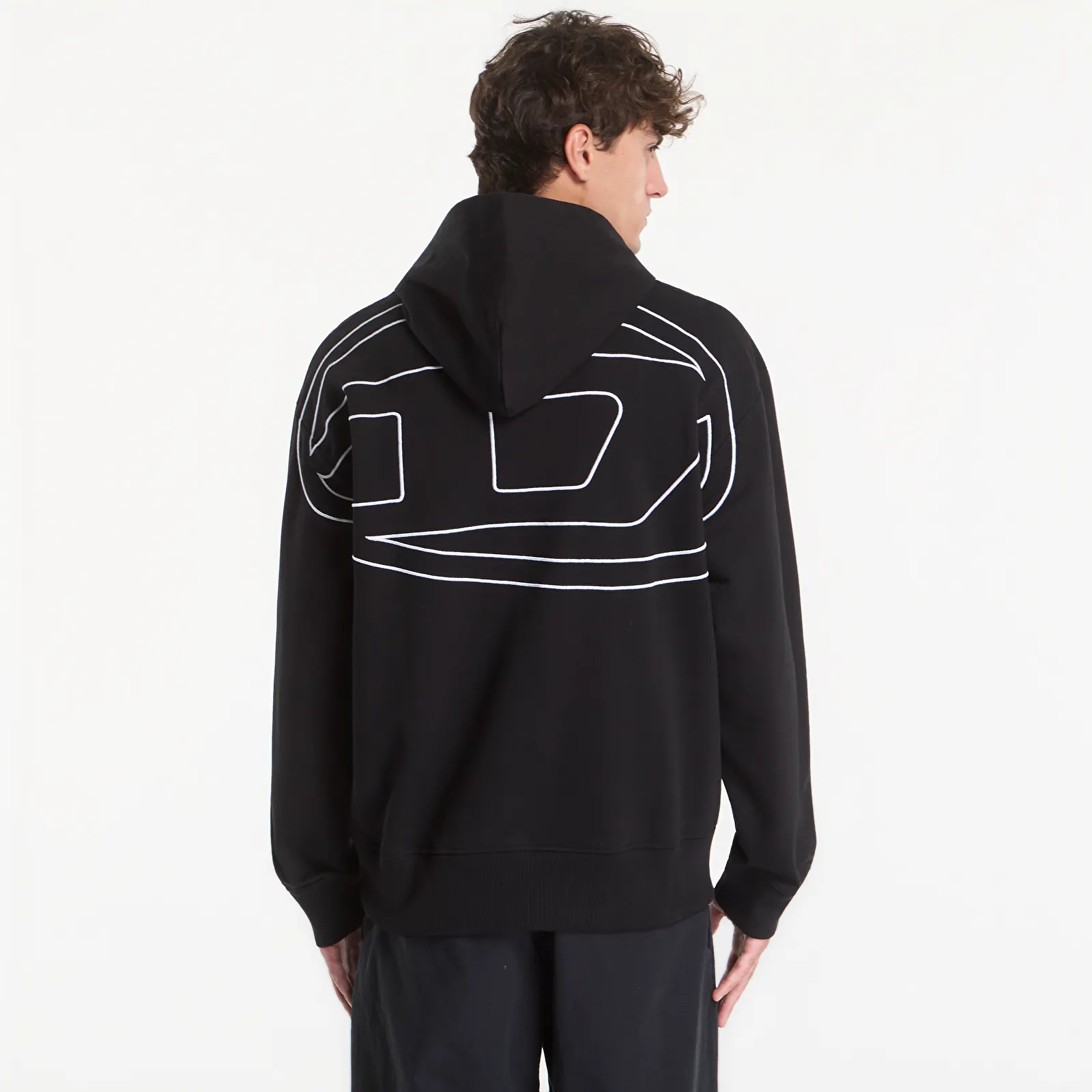 Men's hoodies Diesel S-Macs-Hood-Megoval-D Sweat-Shirt Black
